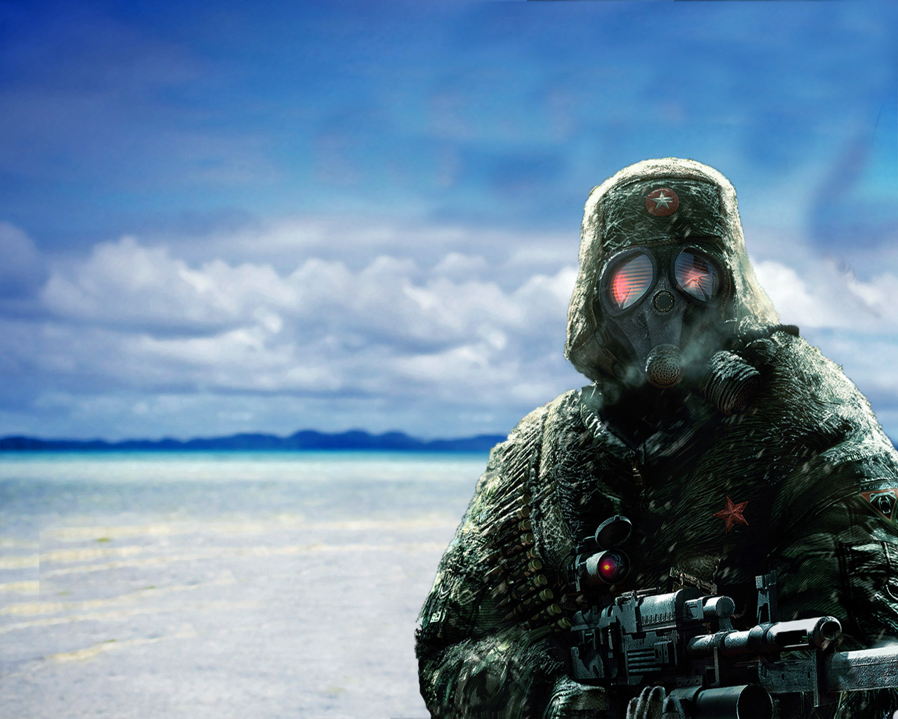 Download mobile wallpaper Gas Mask, Military for free.