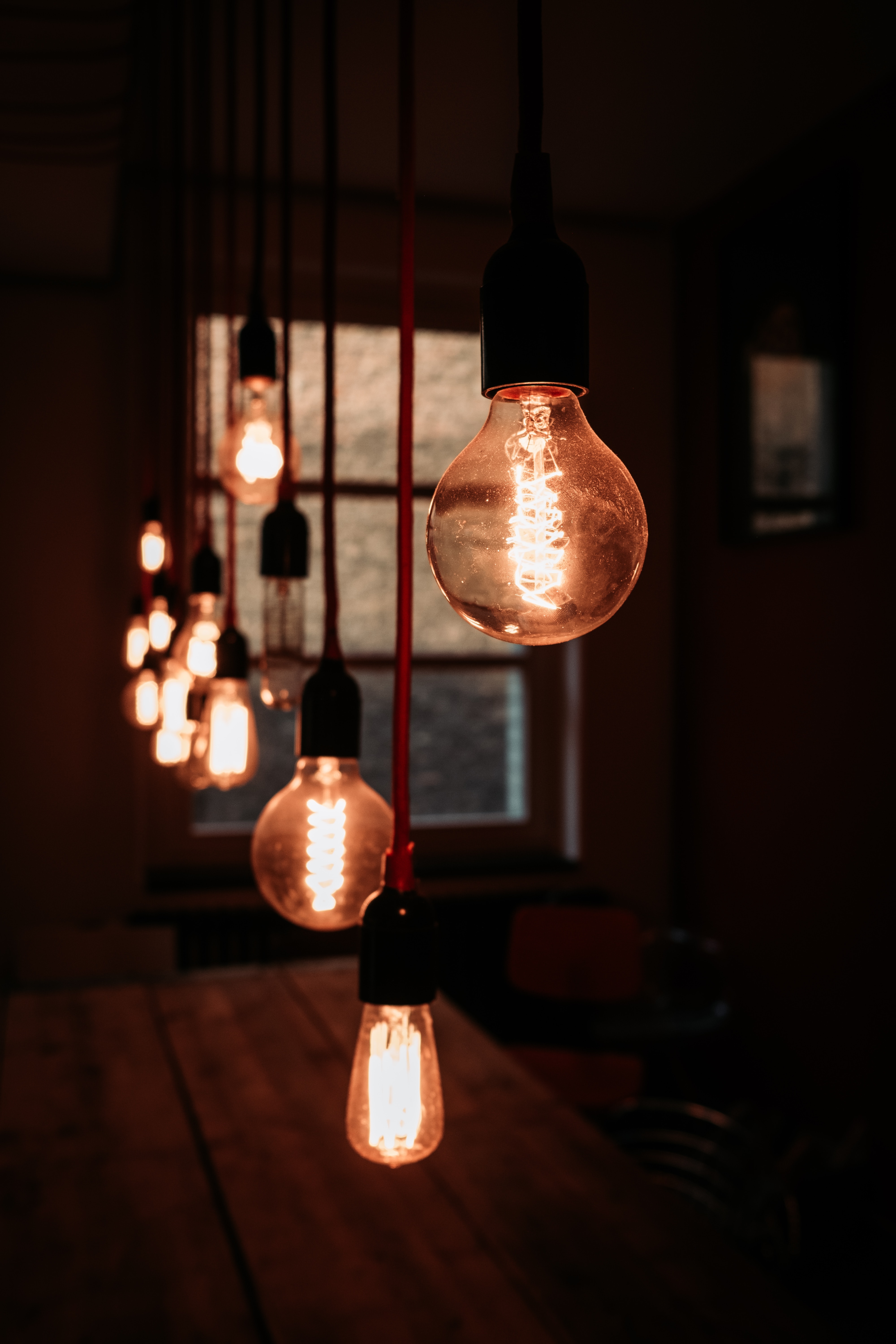 electricity, miscellanea, interior, shine, light, miscellaneous, light bulbs, loft High Definition image