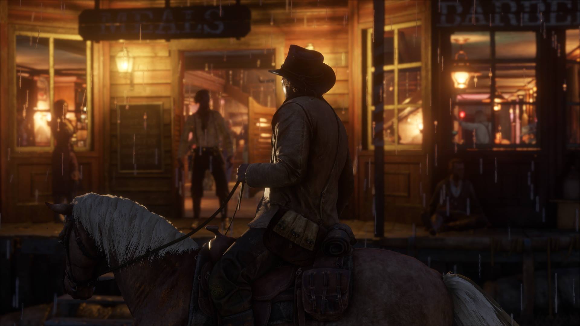 red dead redemption 2, cowboy, video game, horse, night, red dead redemption, red dead, western