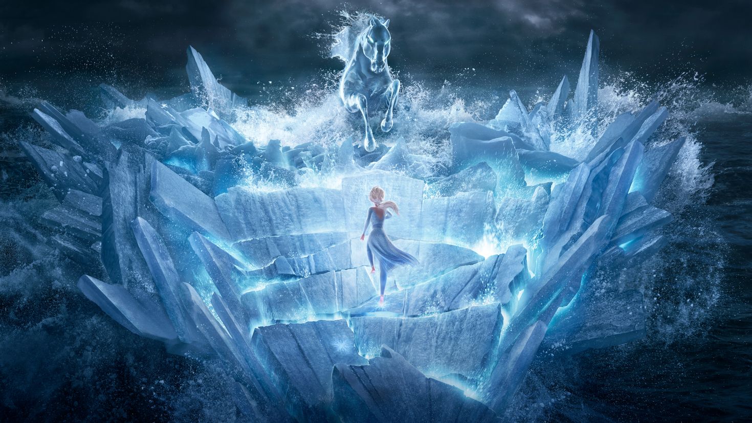 Снежное сердце 2. Elsa Холодное сердце 2. Frozen 2 Эльза на ледяном коне. Эльза Холодное сердце 4к. Королева льда фильм 2019.