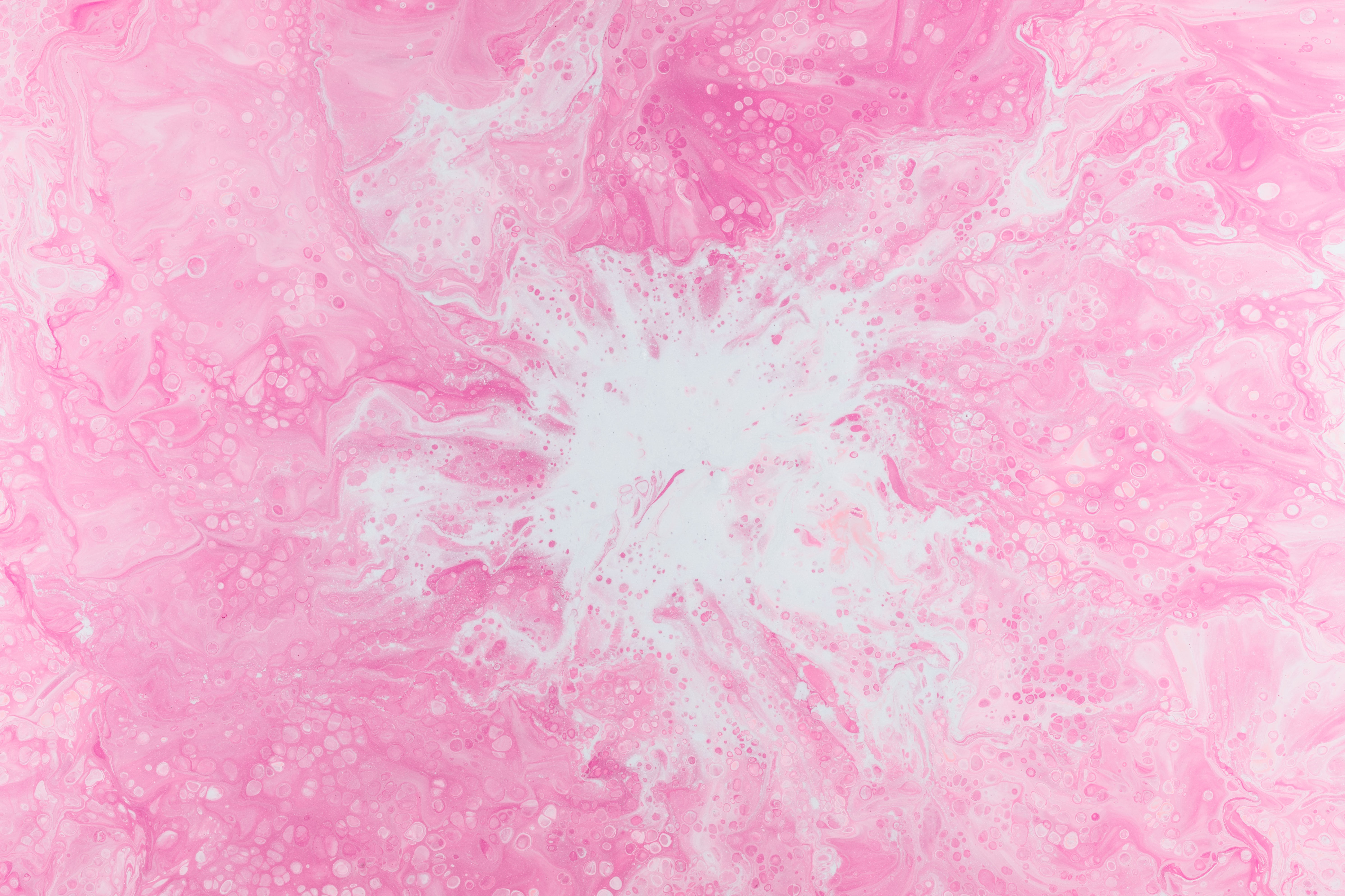 Download mobile wallpaper Spots, Stains, Divorces, Paint, Pink, Liquid, Fluid Art, Abstract for free.