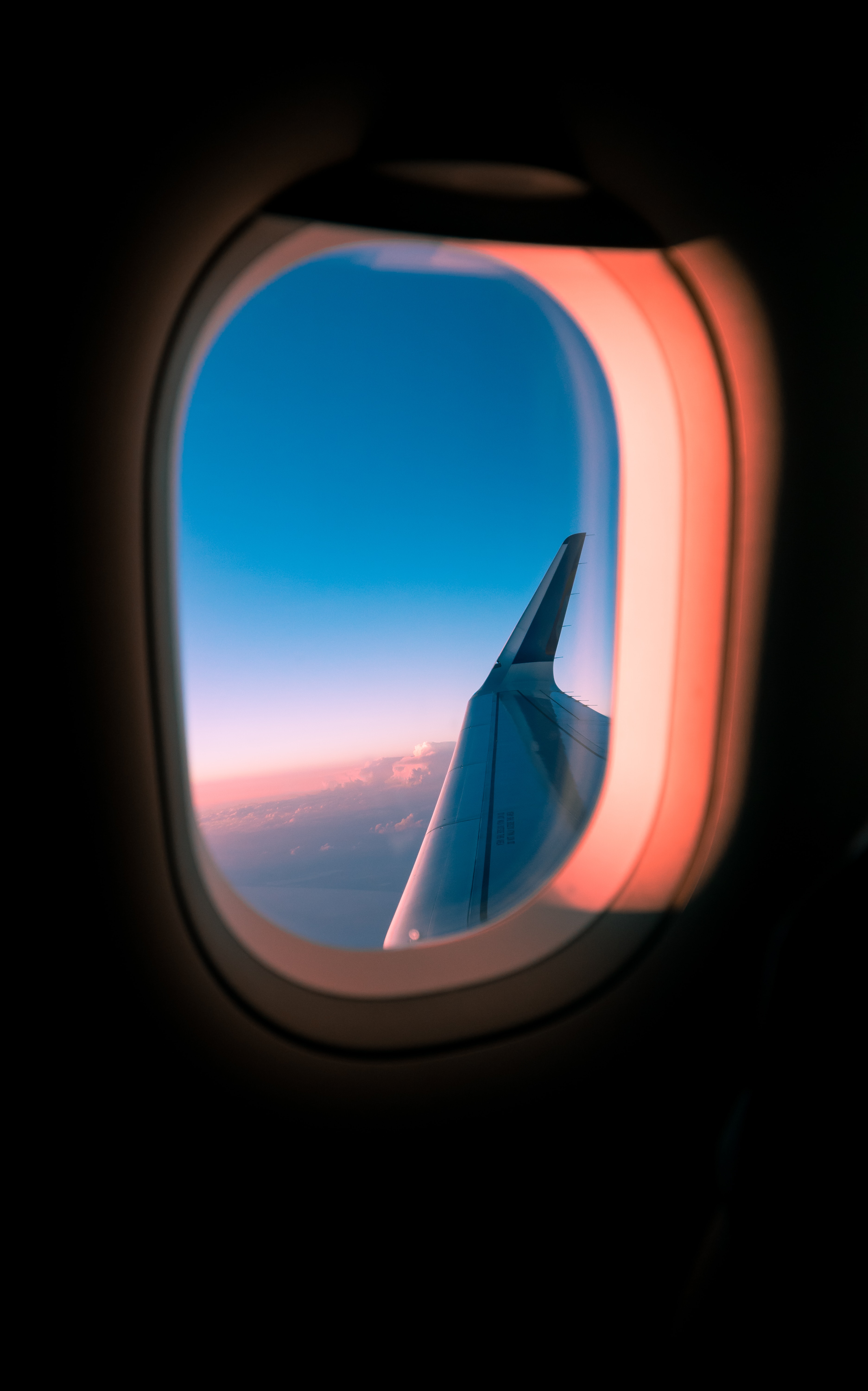 plane, wing, porthole, miscellanea, miscellaneous, window, airplane, view phone background