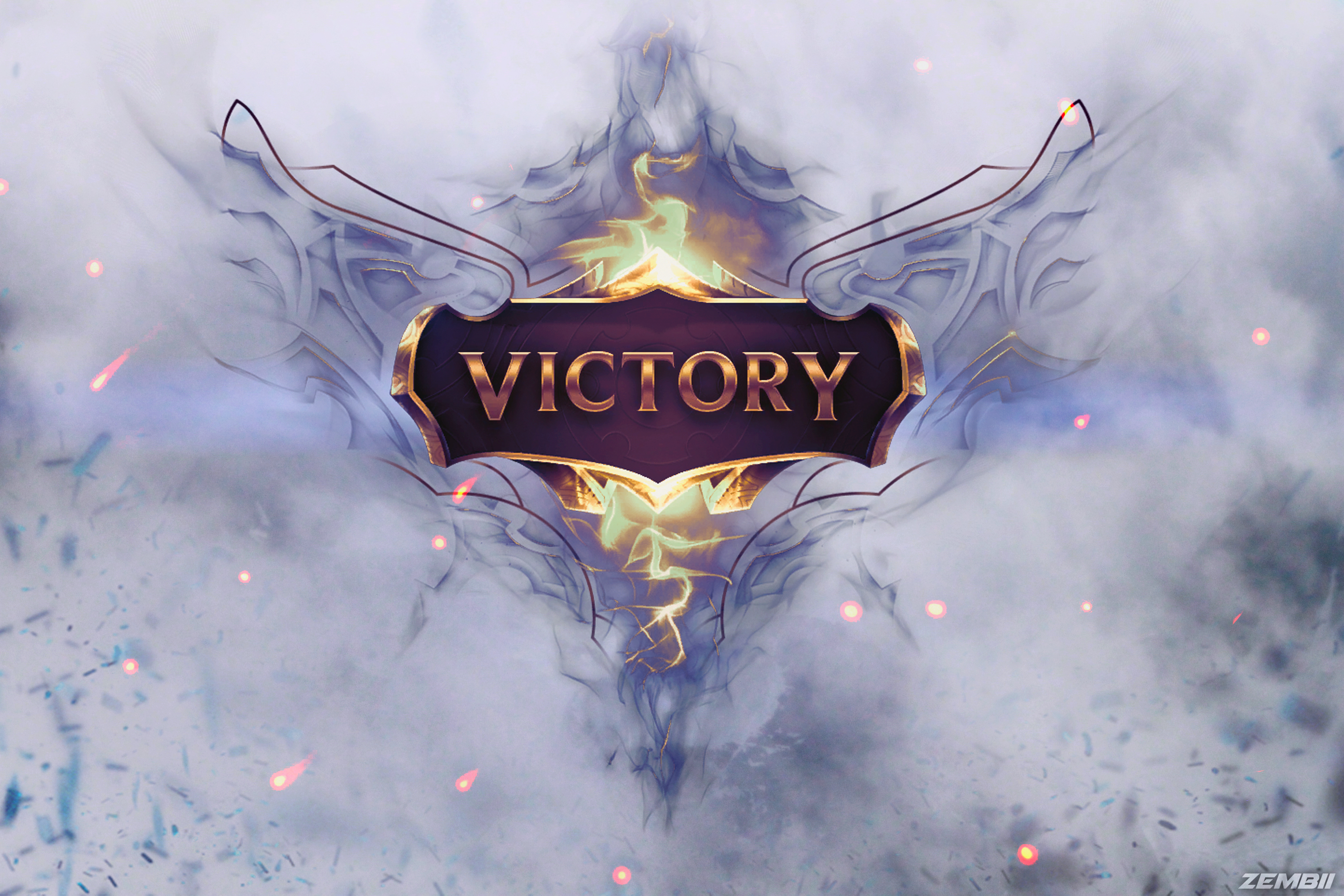 league of legends, video game, victory, photoshop 32K