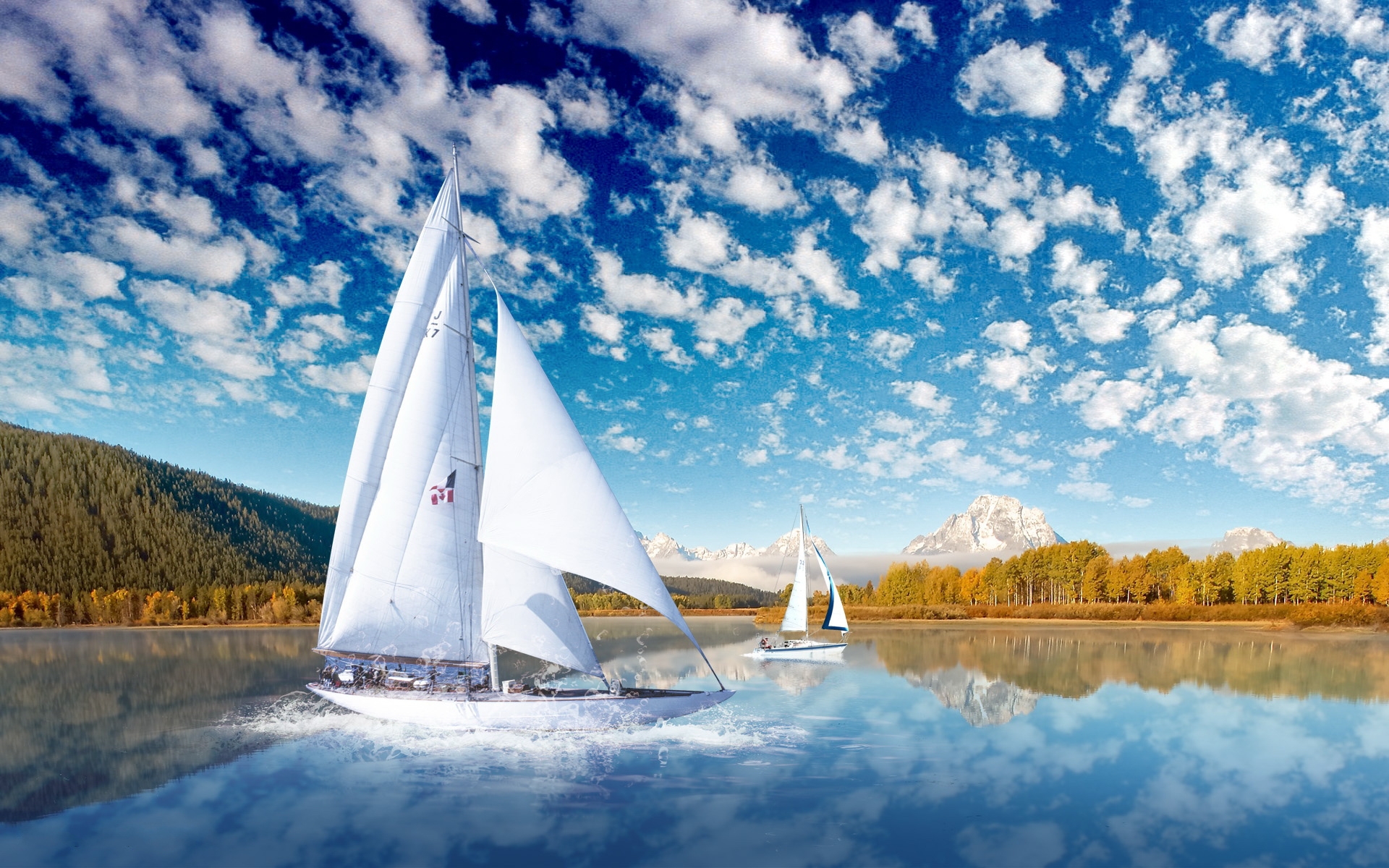 Download mobile wallpaper Landscape, Yachts, Transport for free.