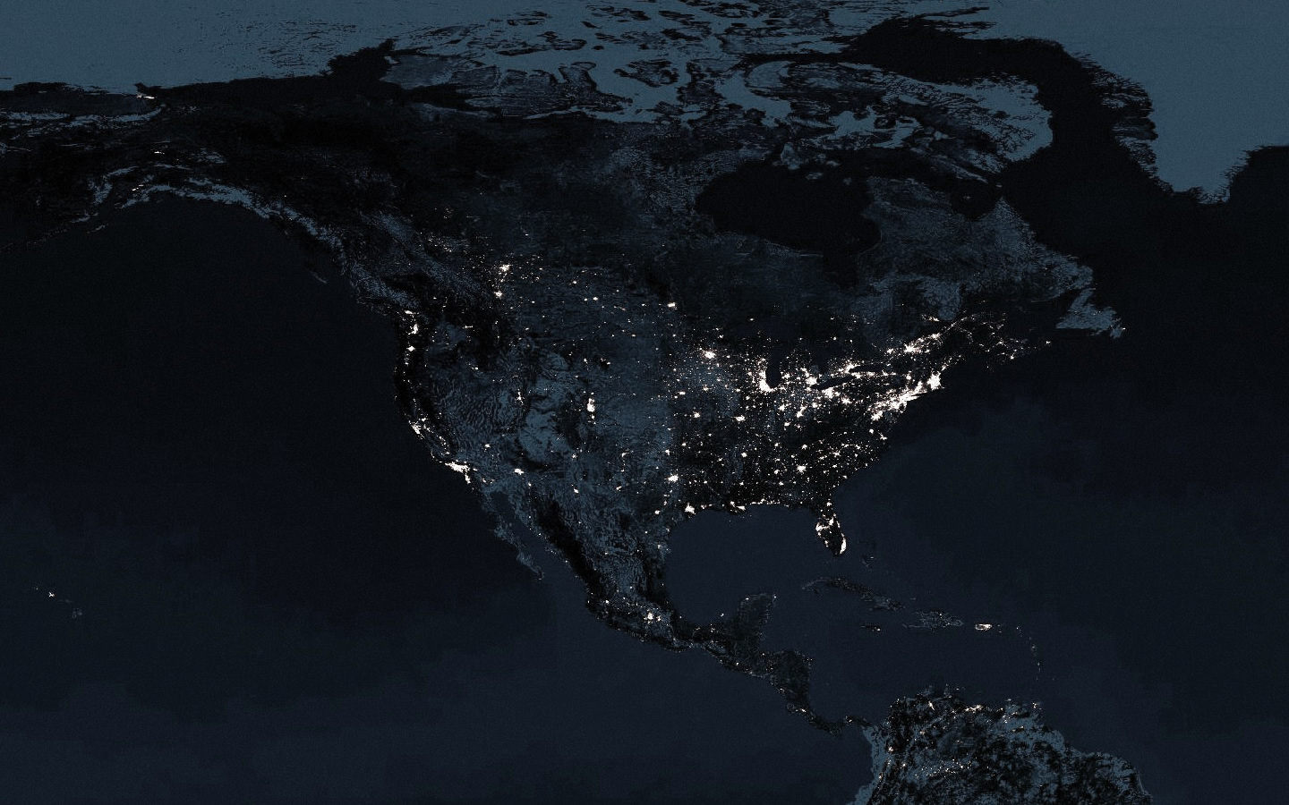 earth, from space, north america