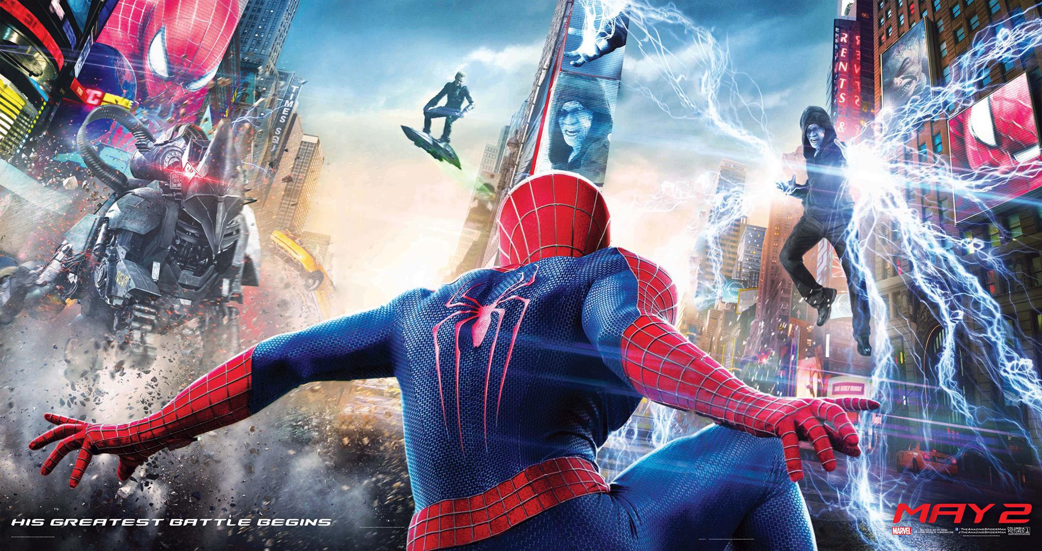 the amazing spider man 2, spider man, movie, electro (marvel comics), green goblin, harry osborn, rhino (marvel comics)