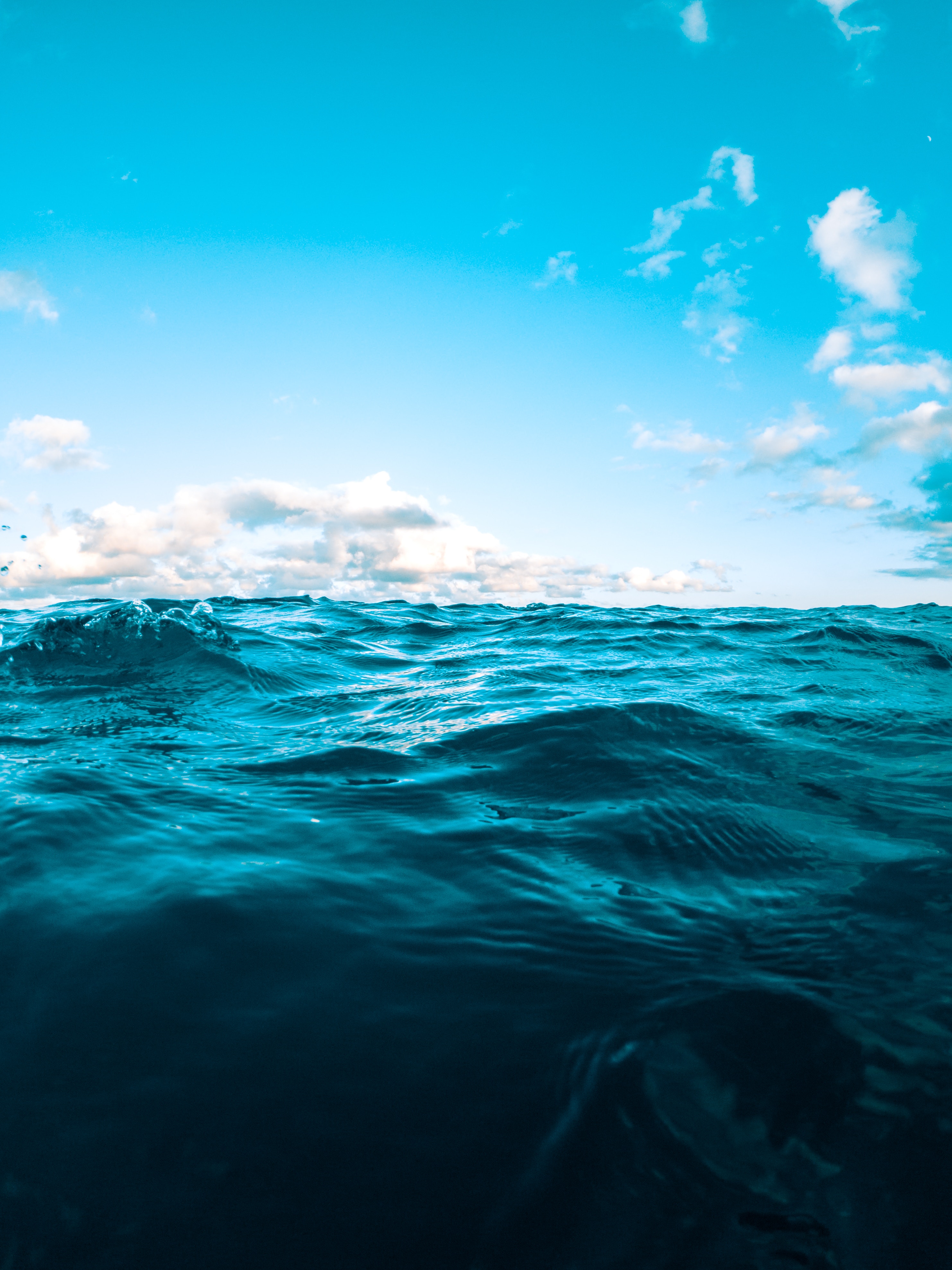 66311 Hintergrundbild herunterladen waves, natur, wasser, sky, sea, clouds, blau, wellen, ripple - Bildschirmschoner und Bilder kostenlos