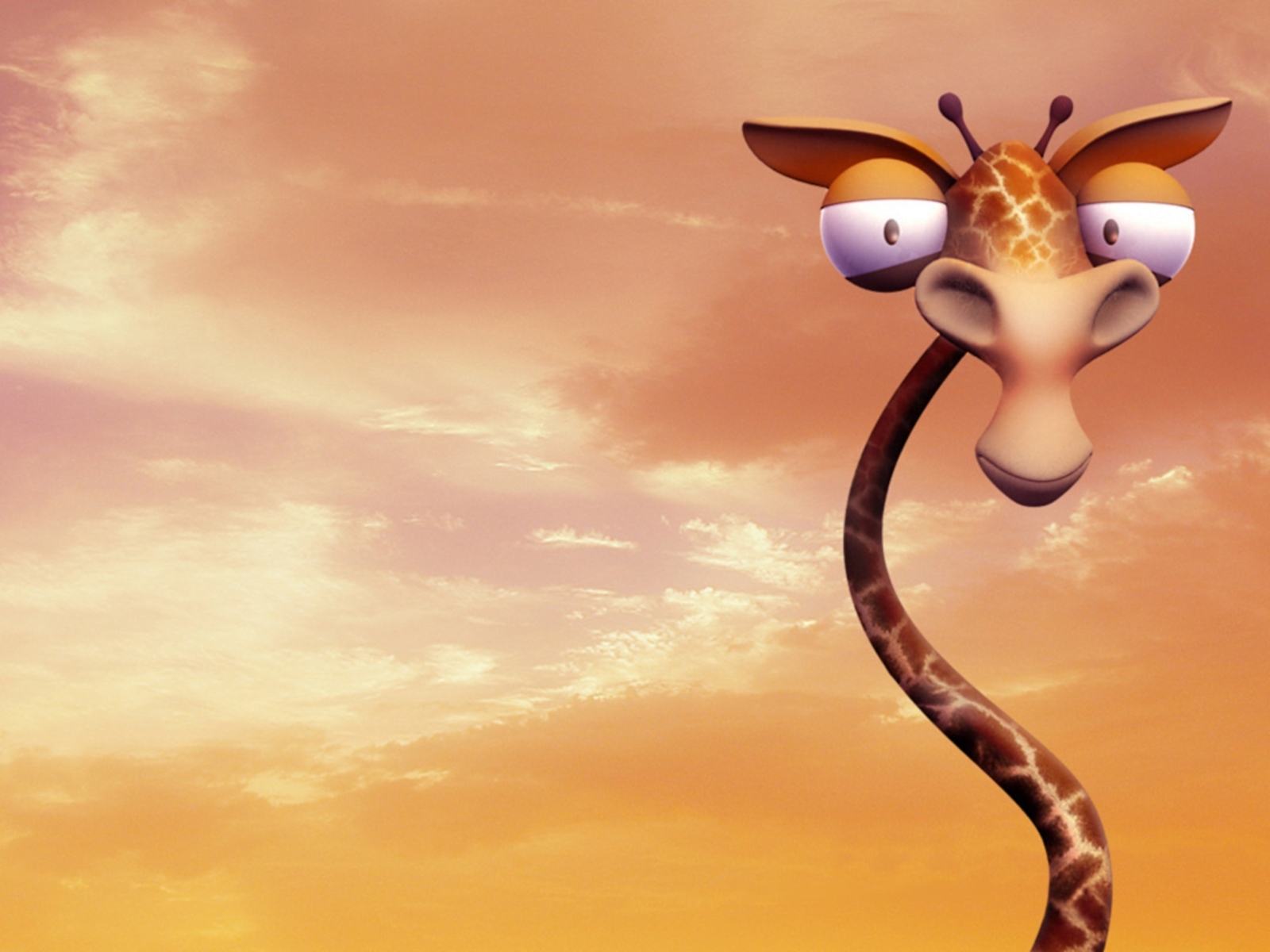 13040 télécharger le fond d'écran humour, girafes, orange - économiseurs d'écran et images gratuitement