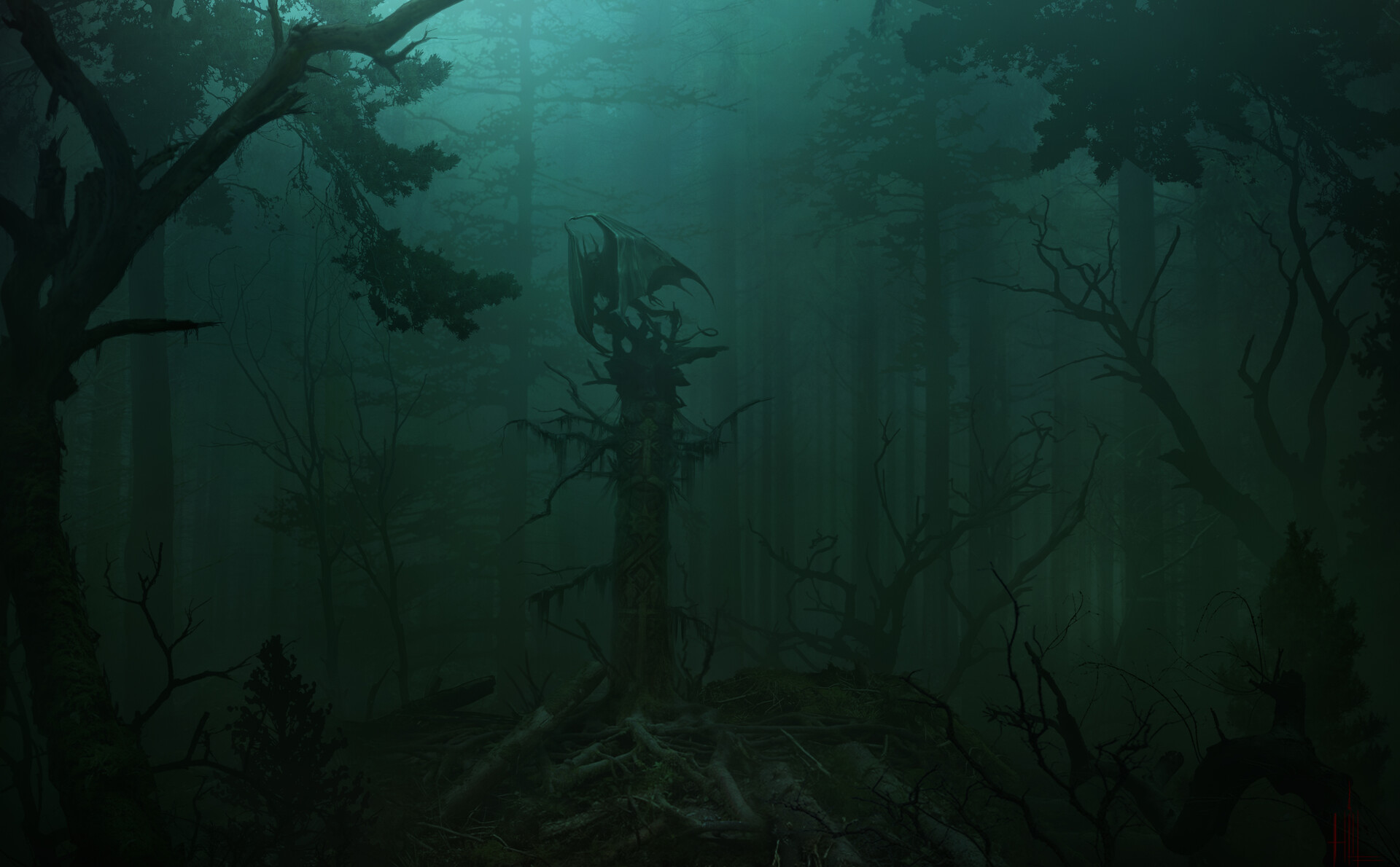 Озеро ужаса 2. Мрачный лес. Мрачный лес фэнтези. Темный лес арт.