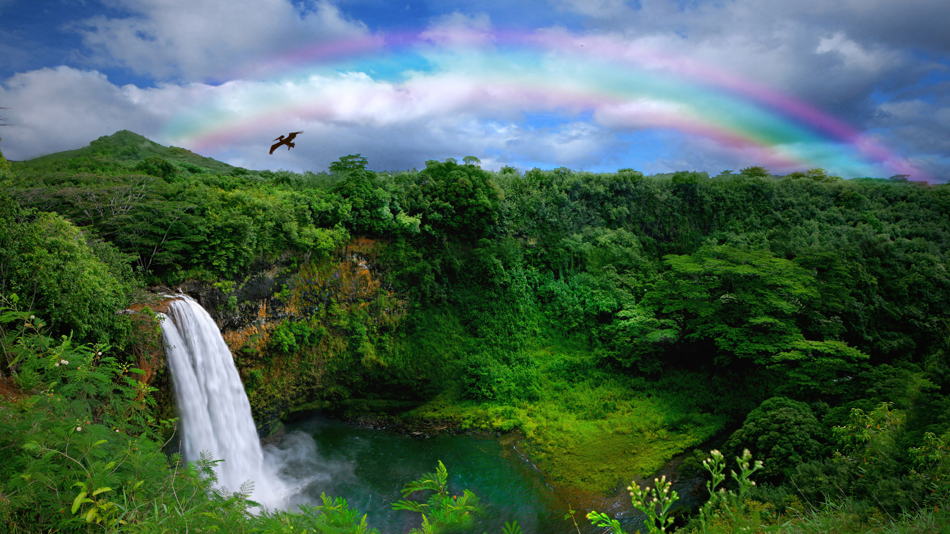 Водопады Ваилуа Кауаи Гавайи