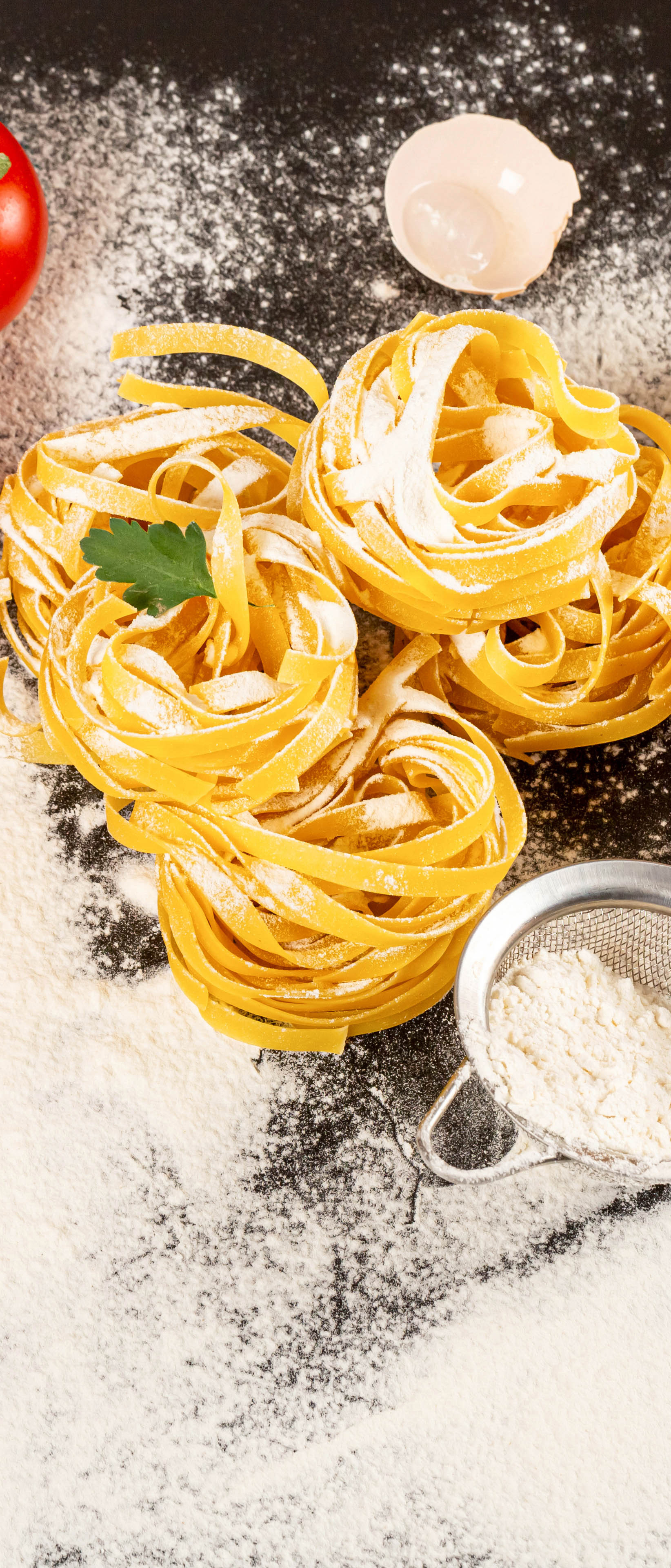 food, pasta, tomato, flour, still life iphone wallpaper