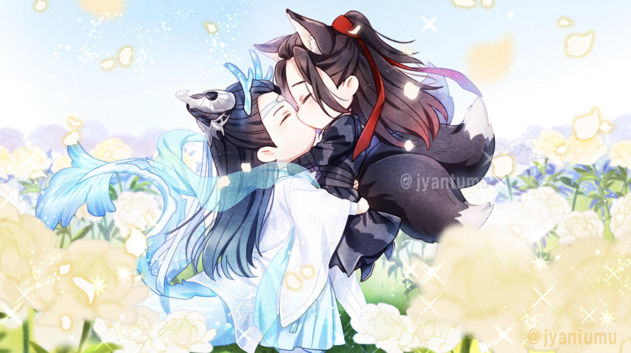 Mobile wallpaper: Anime, Chibi, Lan Zhan, Wei Ying, Lan Wangji