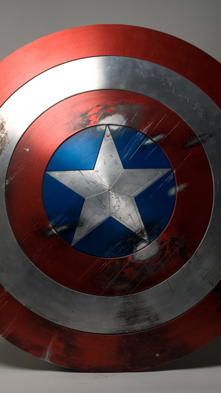 Download Captain America Shield iPhone With Shadow Wallpaper  Wallpapers com
