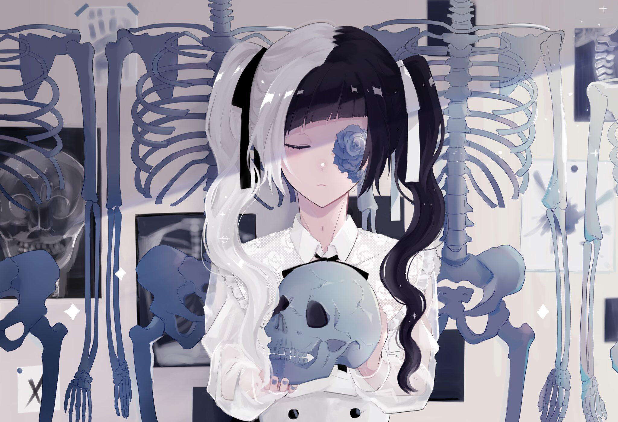 Download Paranormal Dark Anime Skull Background | ManyBackgrounds.com