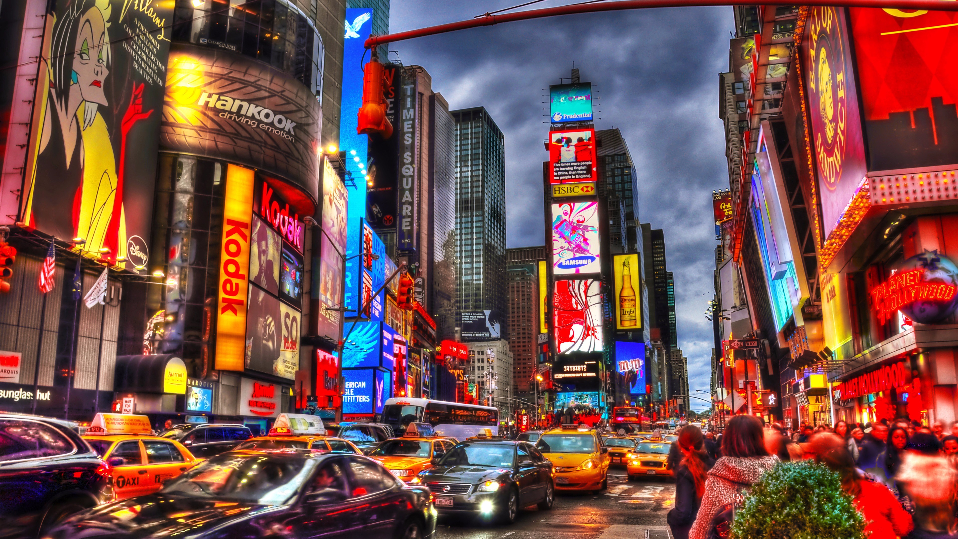 new york, colorful, man made, times square, building, city, colors, night, skyscraper 8K