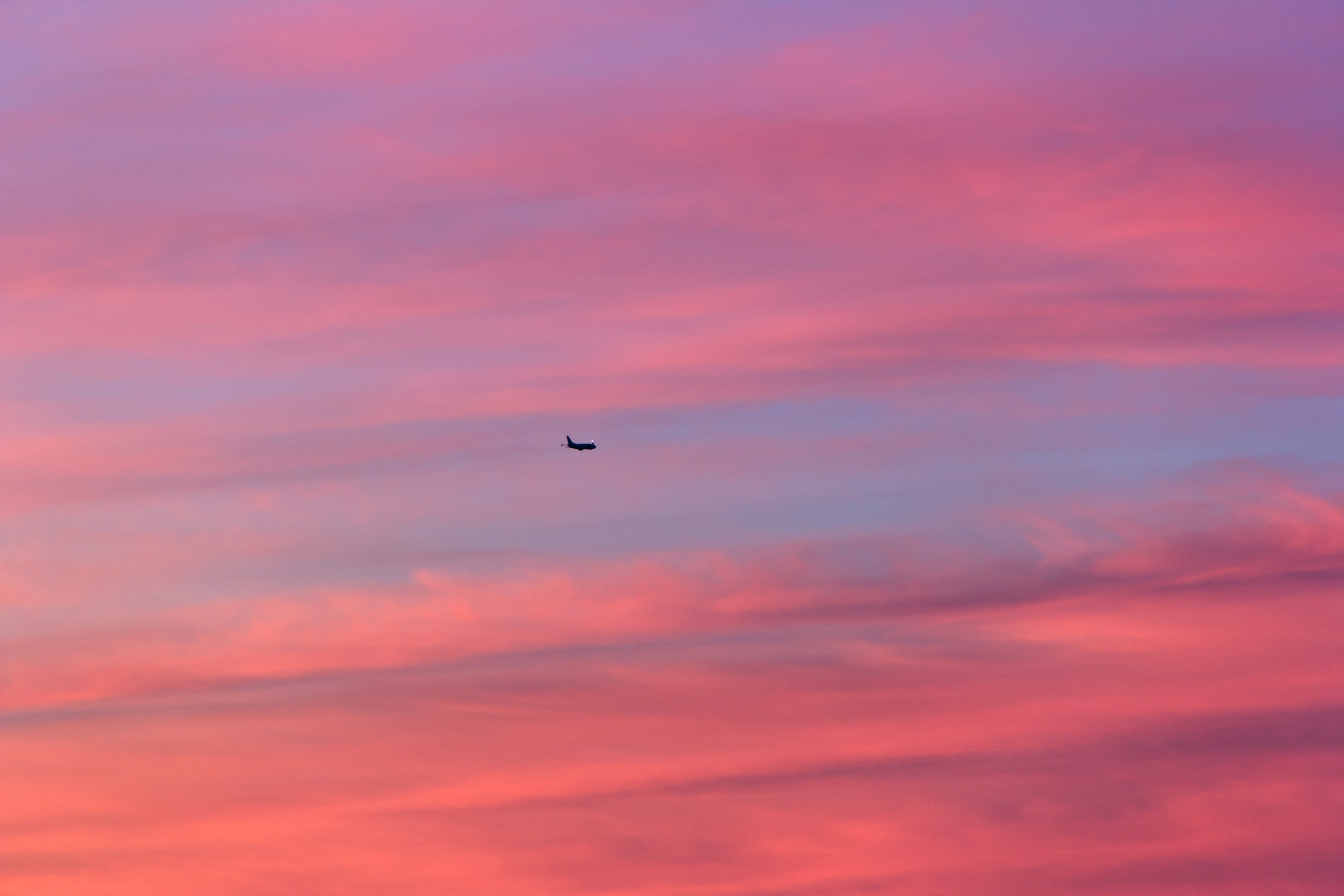 Download mobile wallpaper Clouds, Flight, Sky, Airplane, Plane, Minimalism for free.