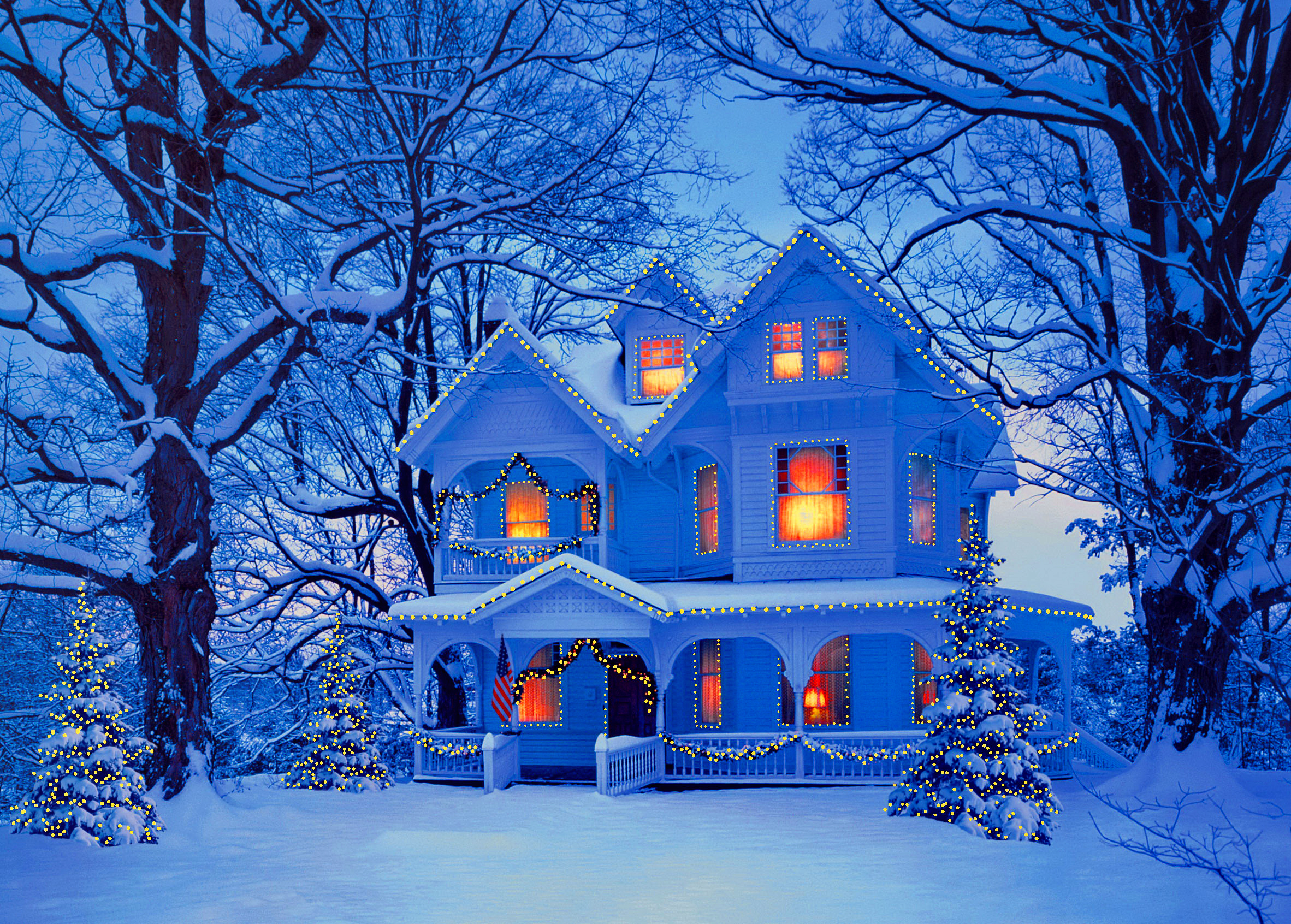 зимние дома красивые картинки