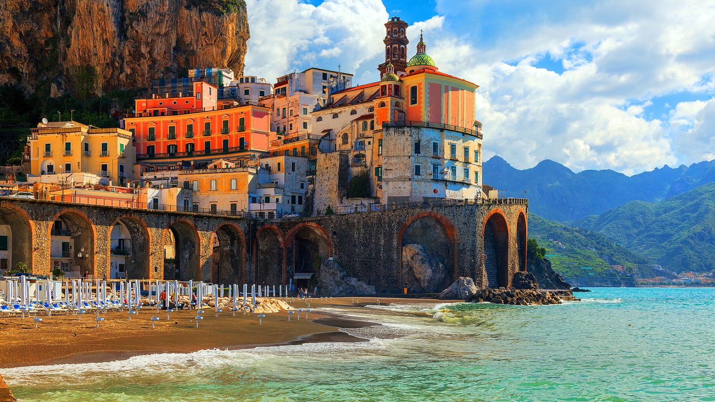 Обои на стол италия. Атрани побережье Амальфи. Атрани Италия. Амальфийское побережье (Amalfi Coast), Италия. Город Атрани в Италии.