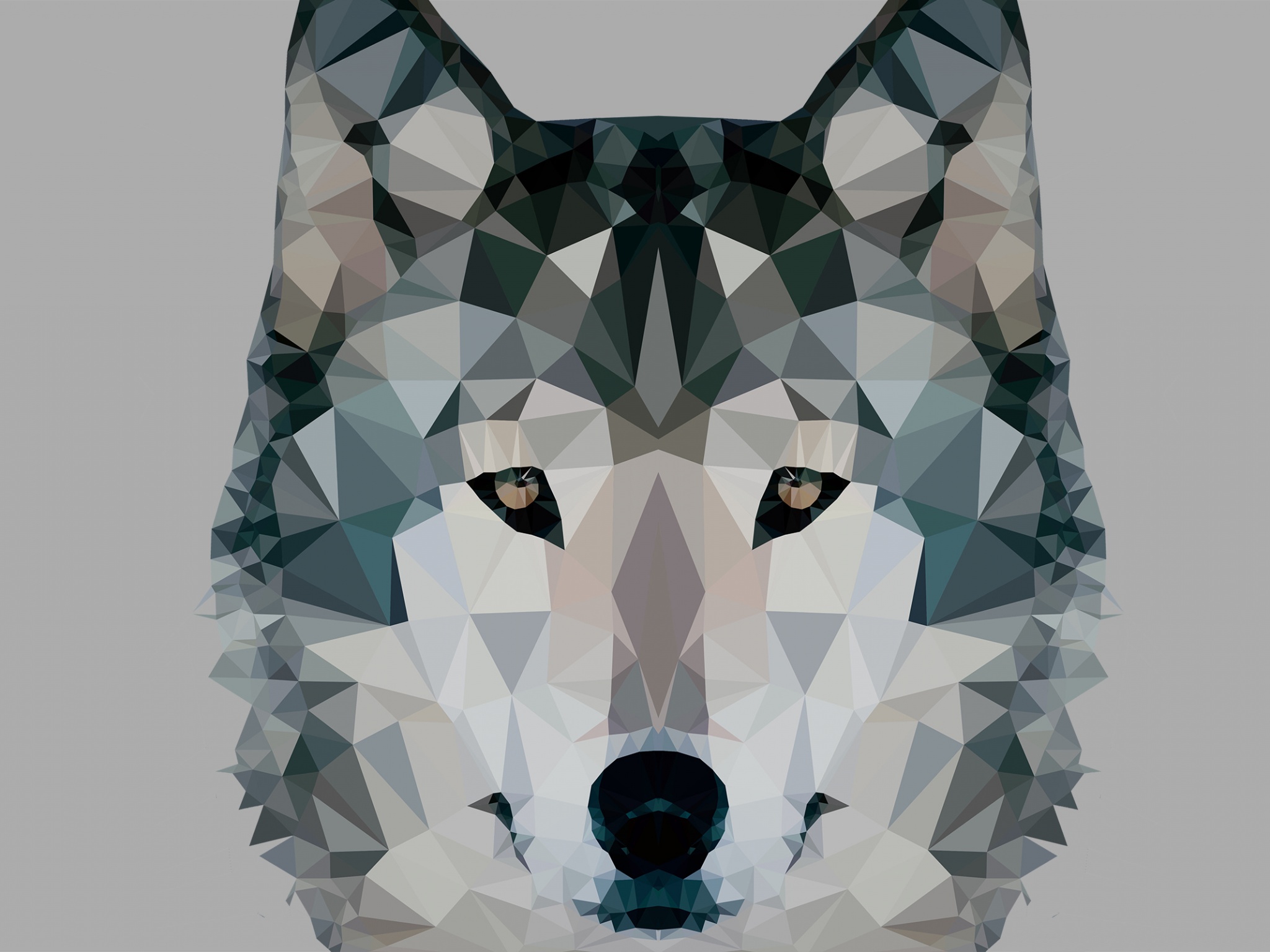 Полигональный волк