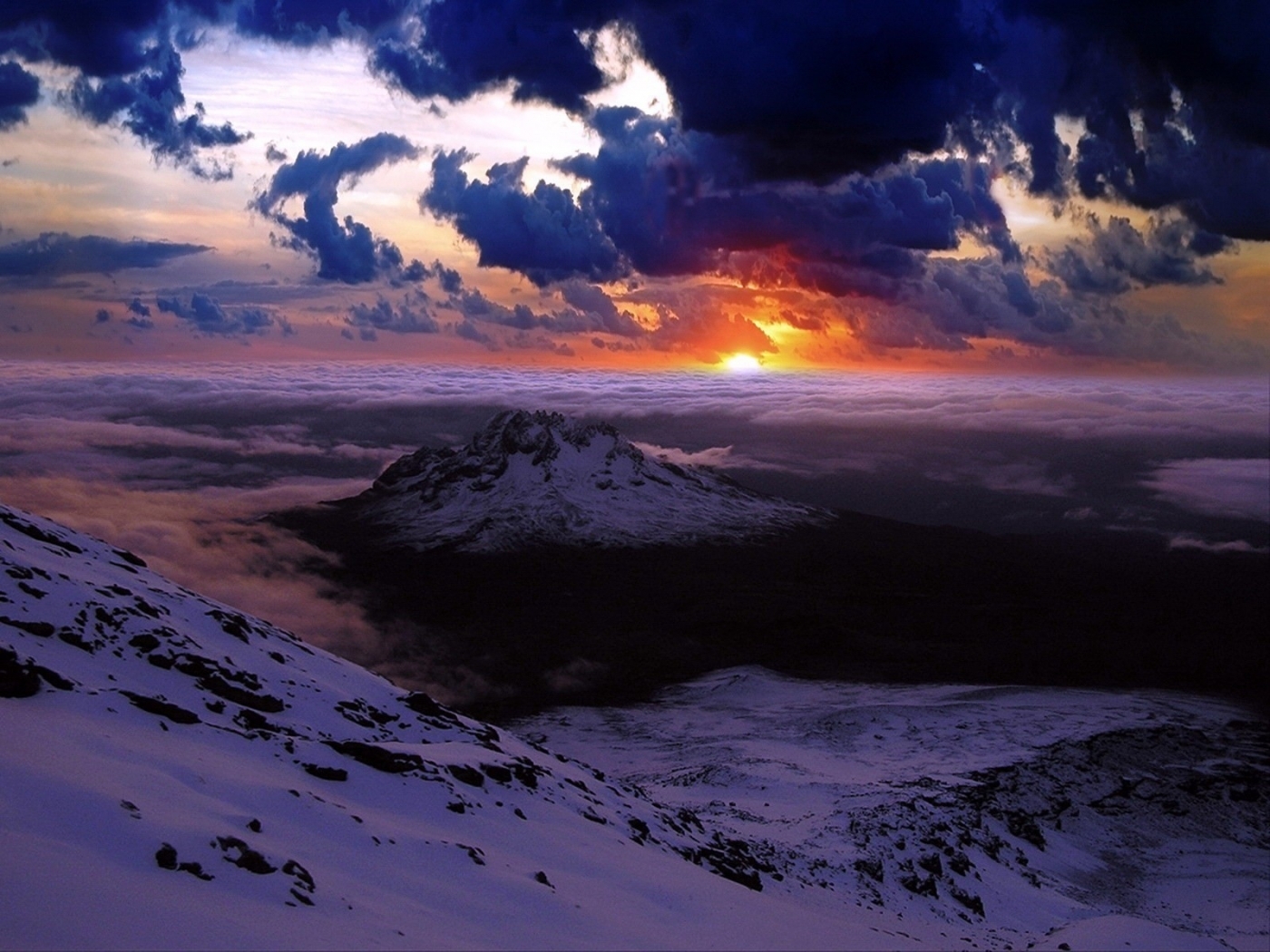 Free download wallpaper Mountains, Landscape, Nature, Snow on your PC desktop