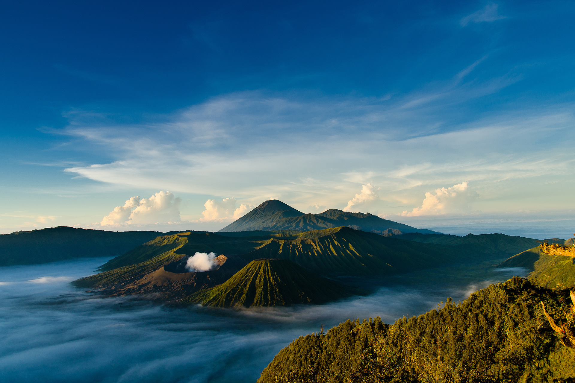landscape, indonesia, volcano, earth
