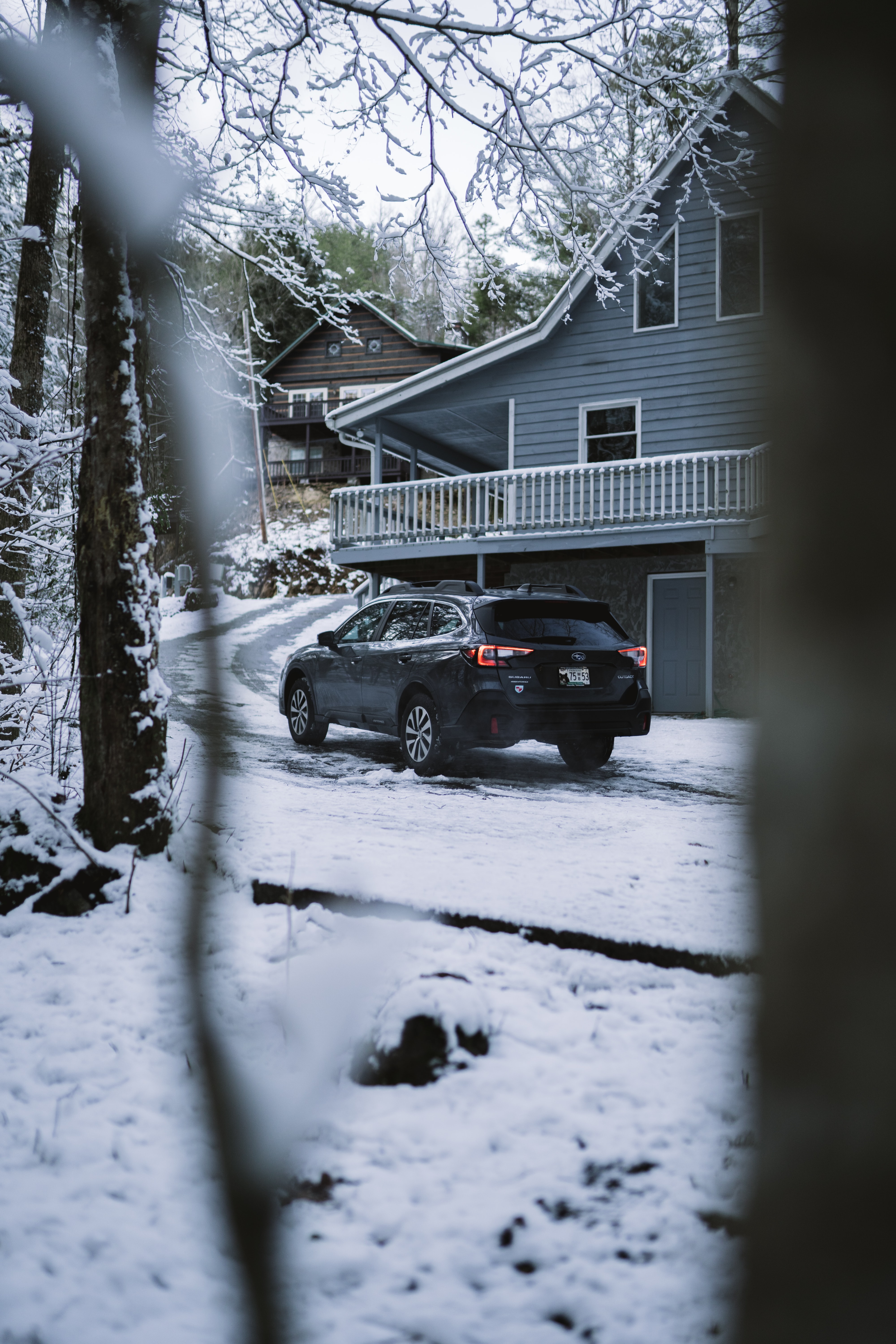 Laden Sie das Subaru, Wagen, Suv, Auto, Cars, Das Schwarze, Schnee, Winter-Bild kostenlos auf Ihren PC-Desktop herunter