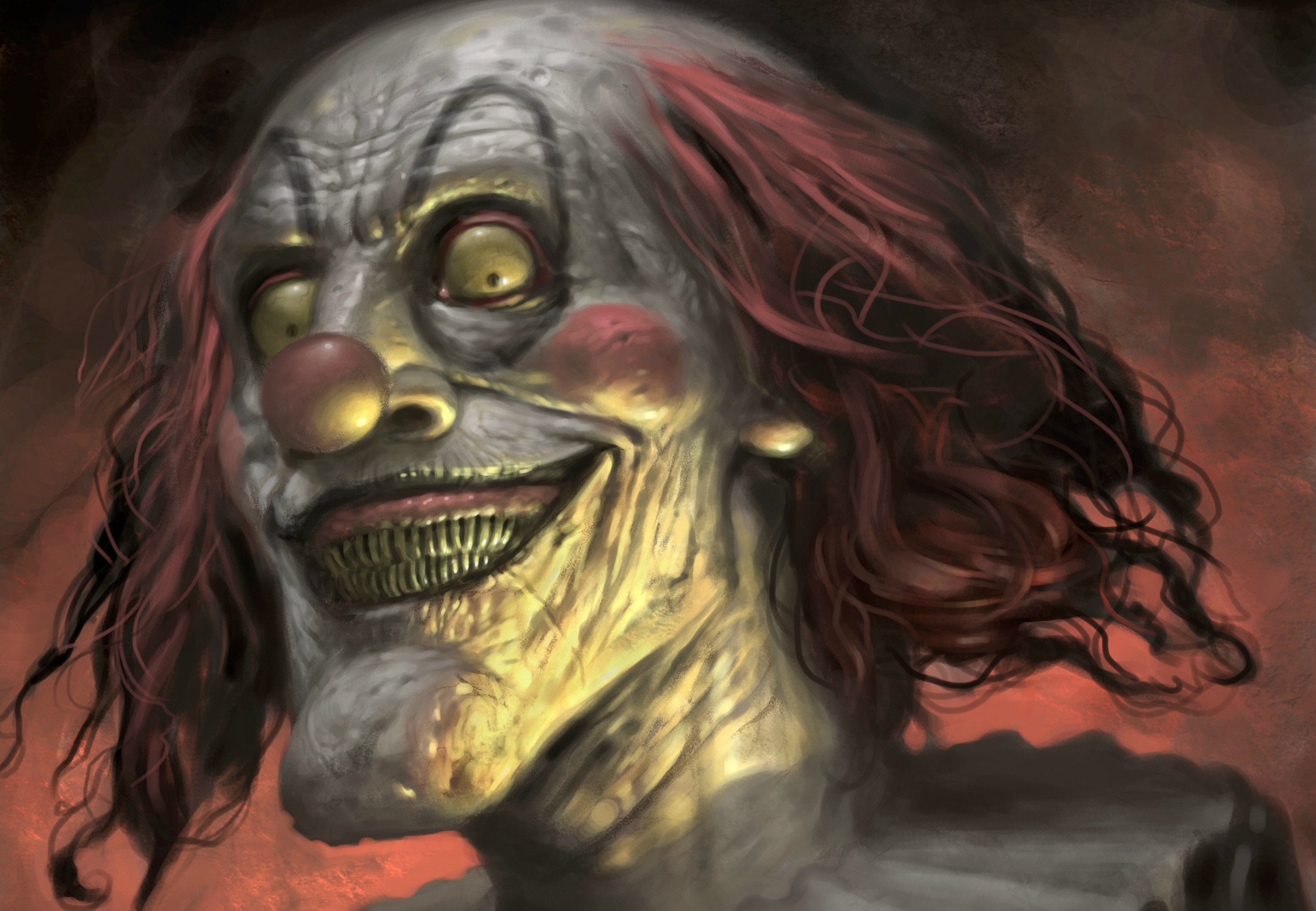 Mobile wallpaper clown, dark