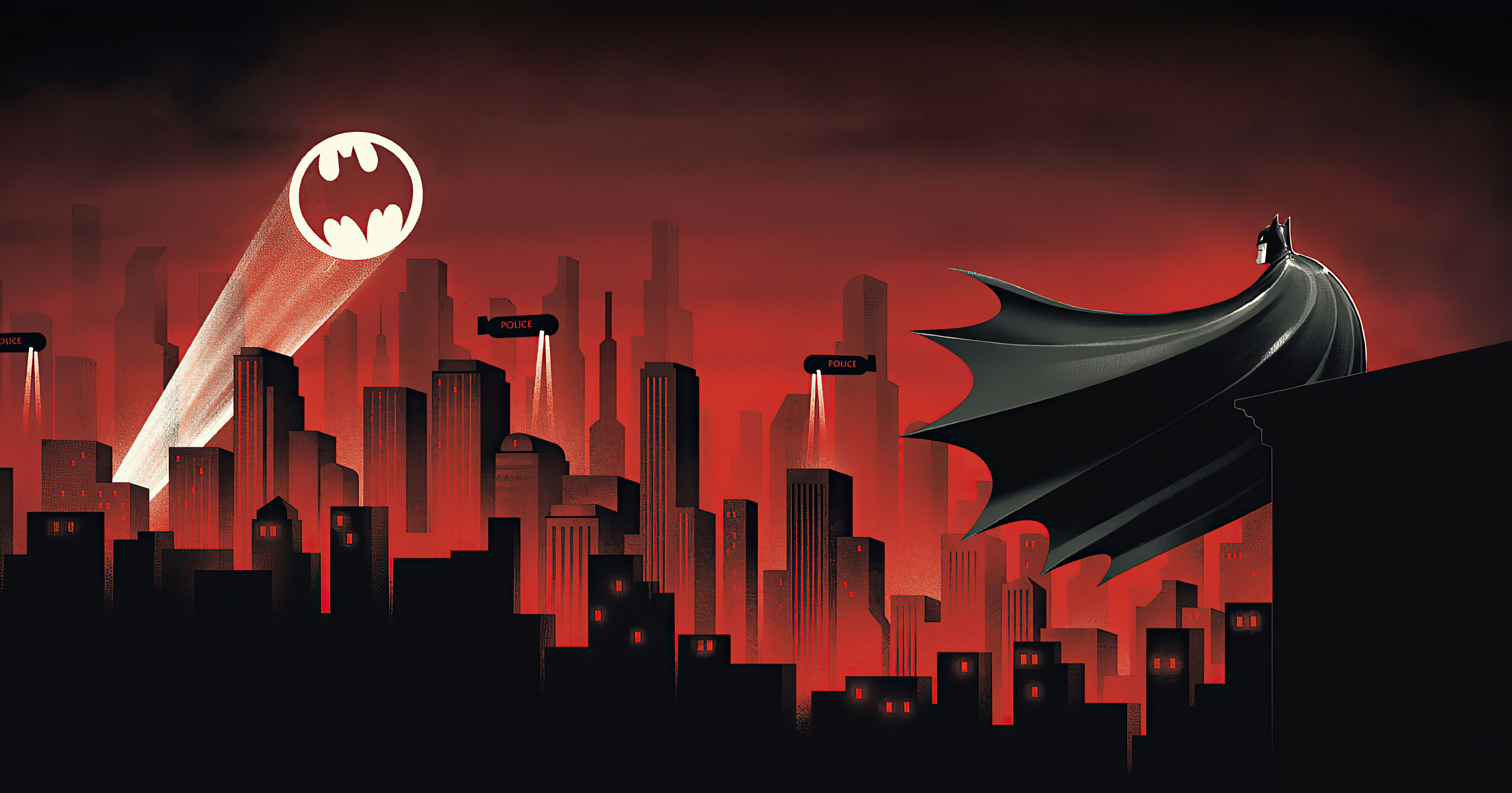 gotham city, comics, batman, bat signal, dc comics