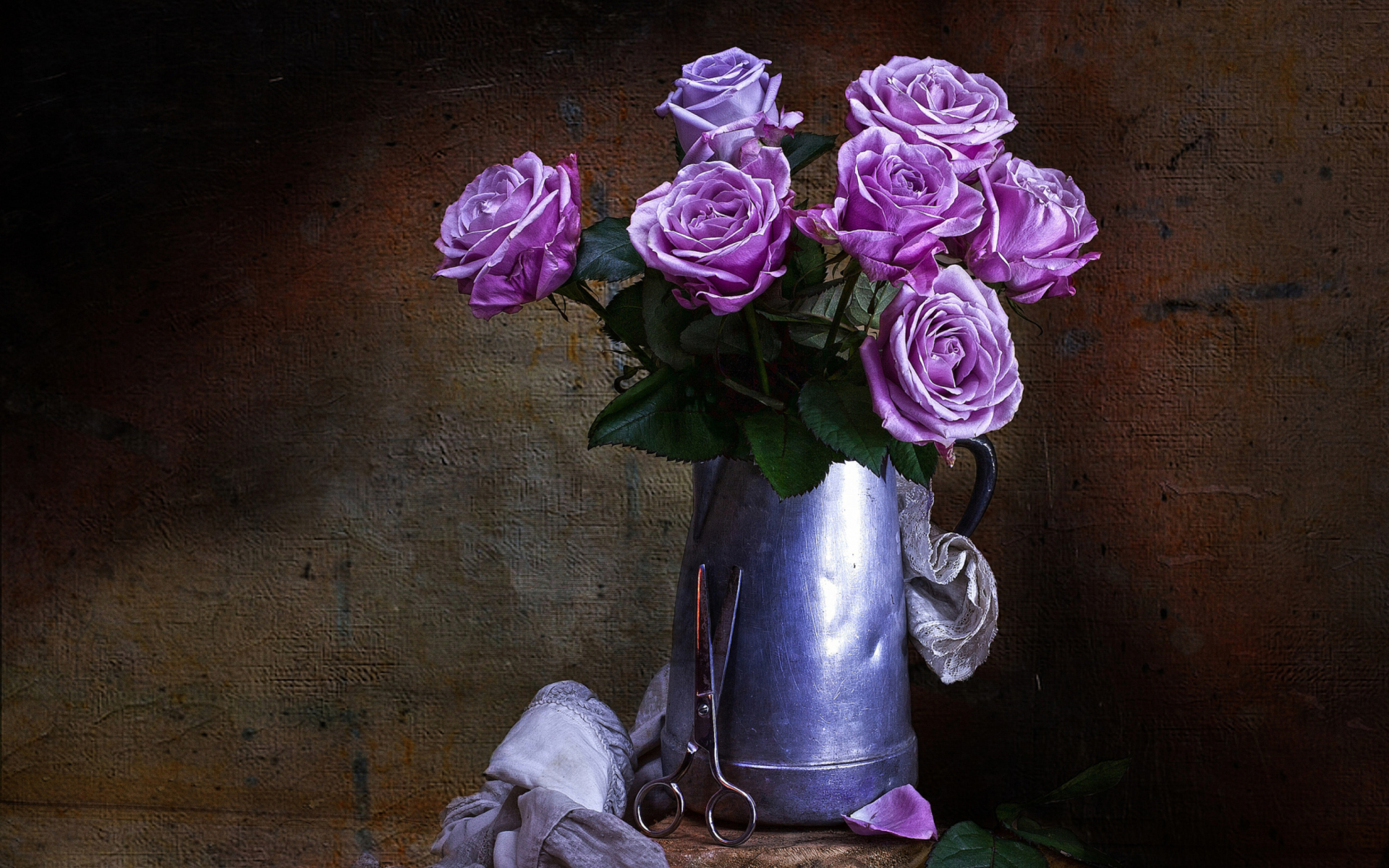 746039 baixar papel de parede feito pelo homem, flor, jarro, flor roxa, rosa - protetores de tela e imagens gratuitamente