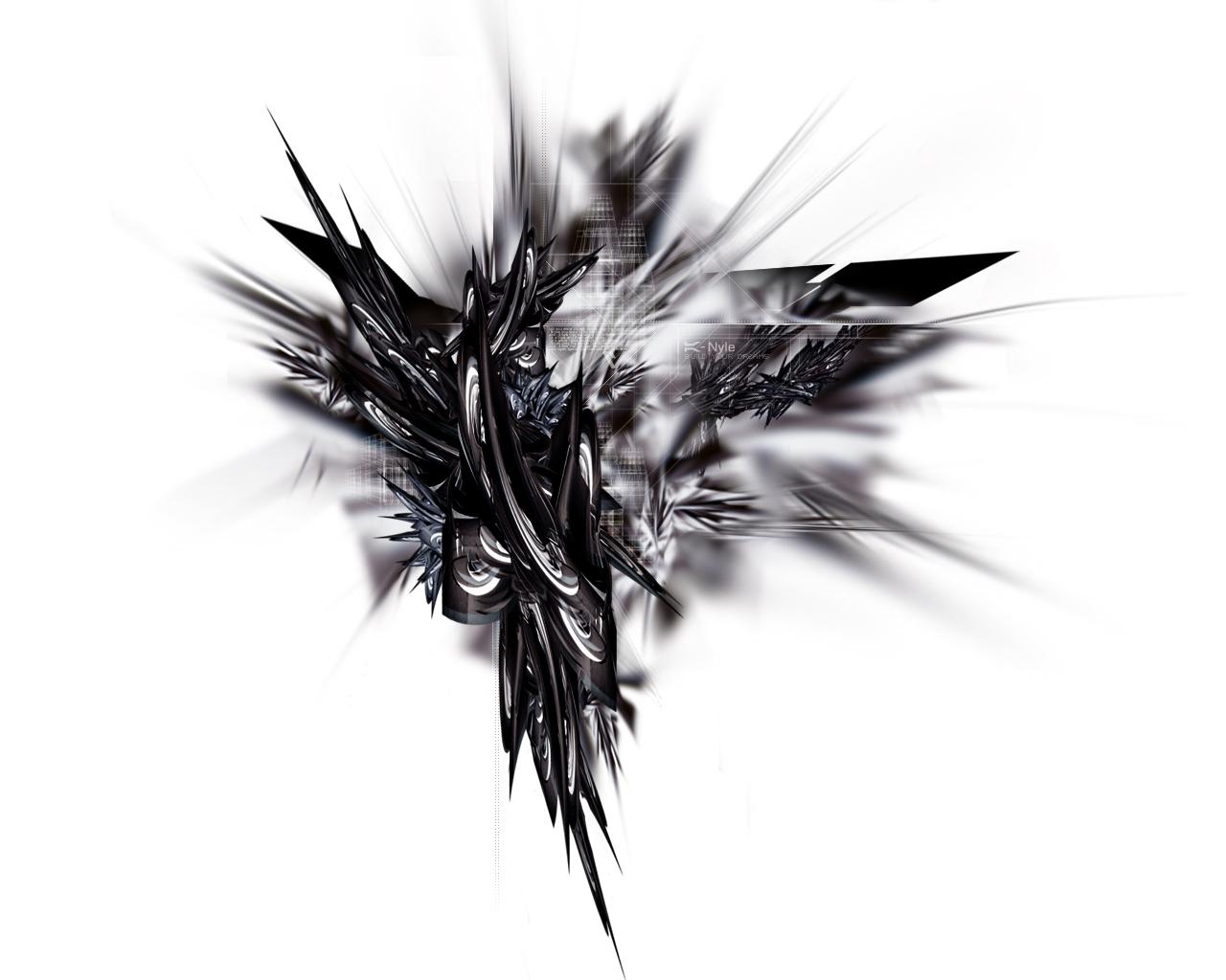 Download mobile wallpaper Abstract, Cgi, Black & White for free.
