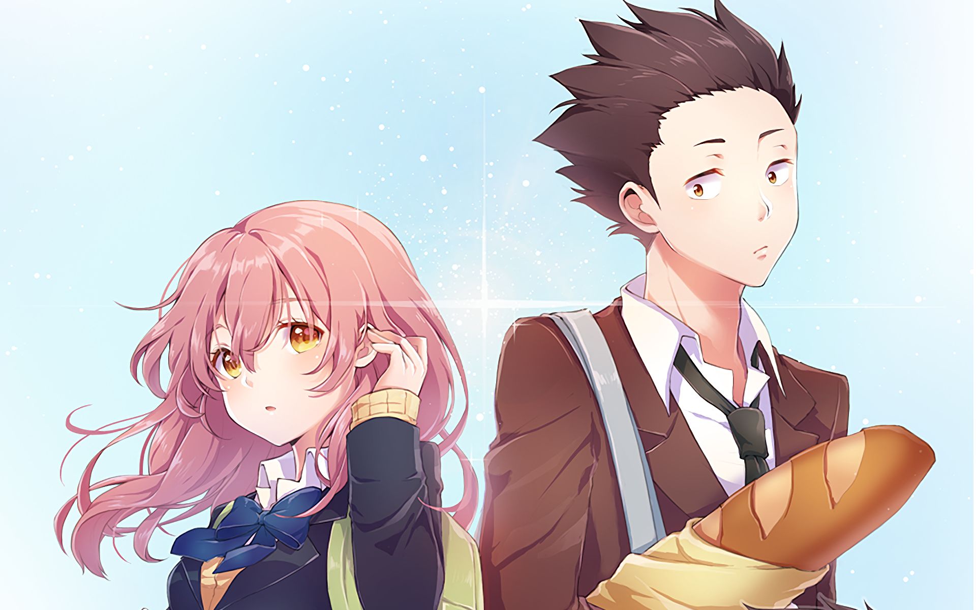 Shouko Nishimiya and Shouya Ishida Resolution HD A... iPhone Wallpapers  Free Download