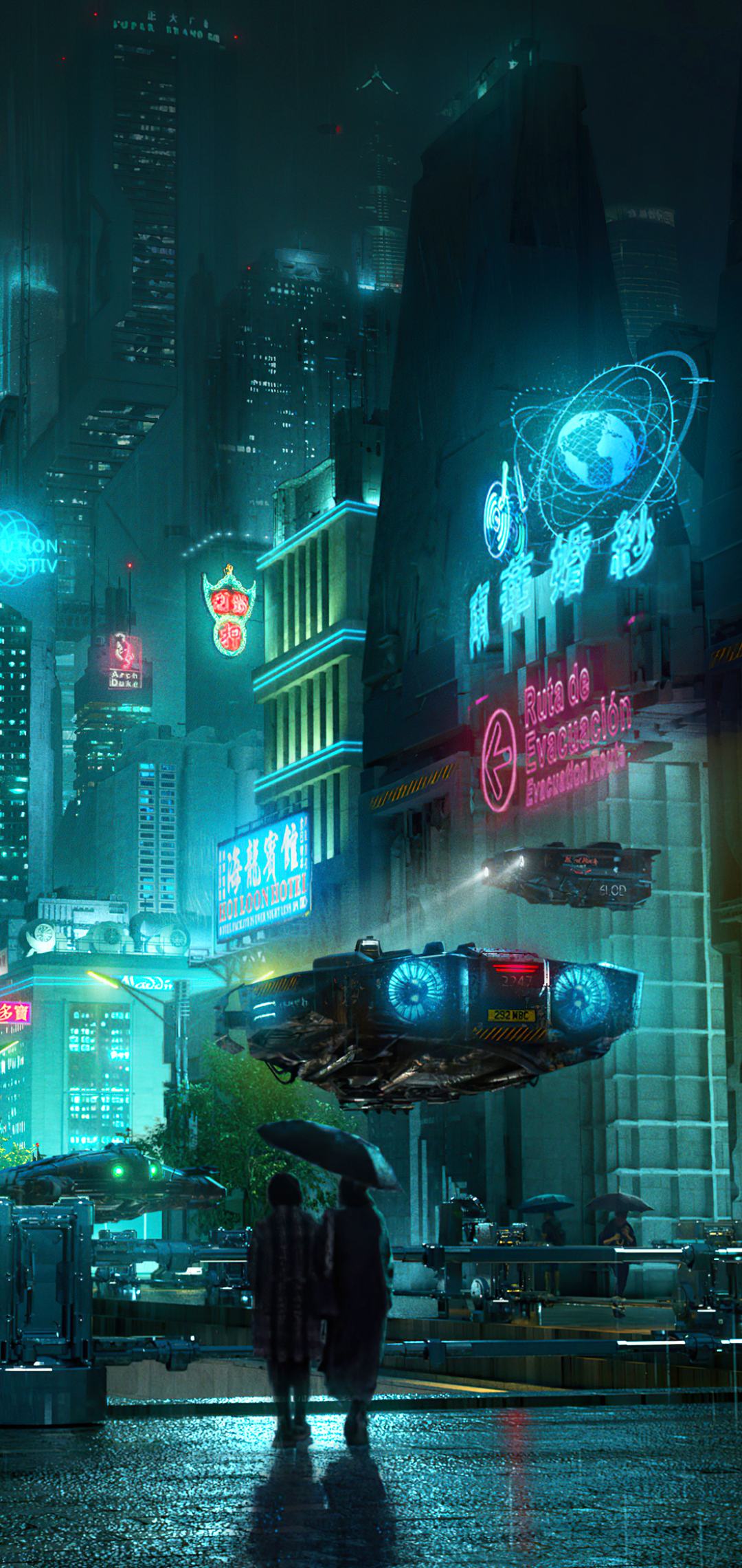 sci fi city night