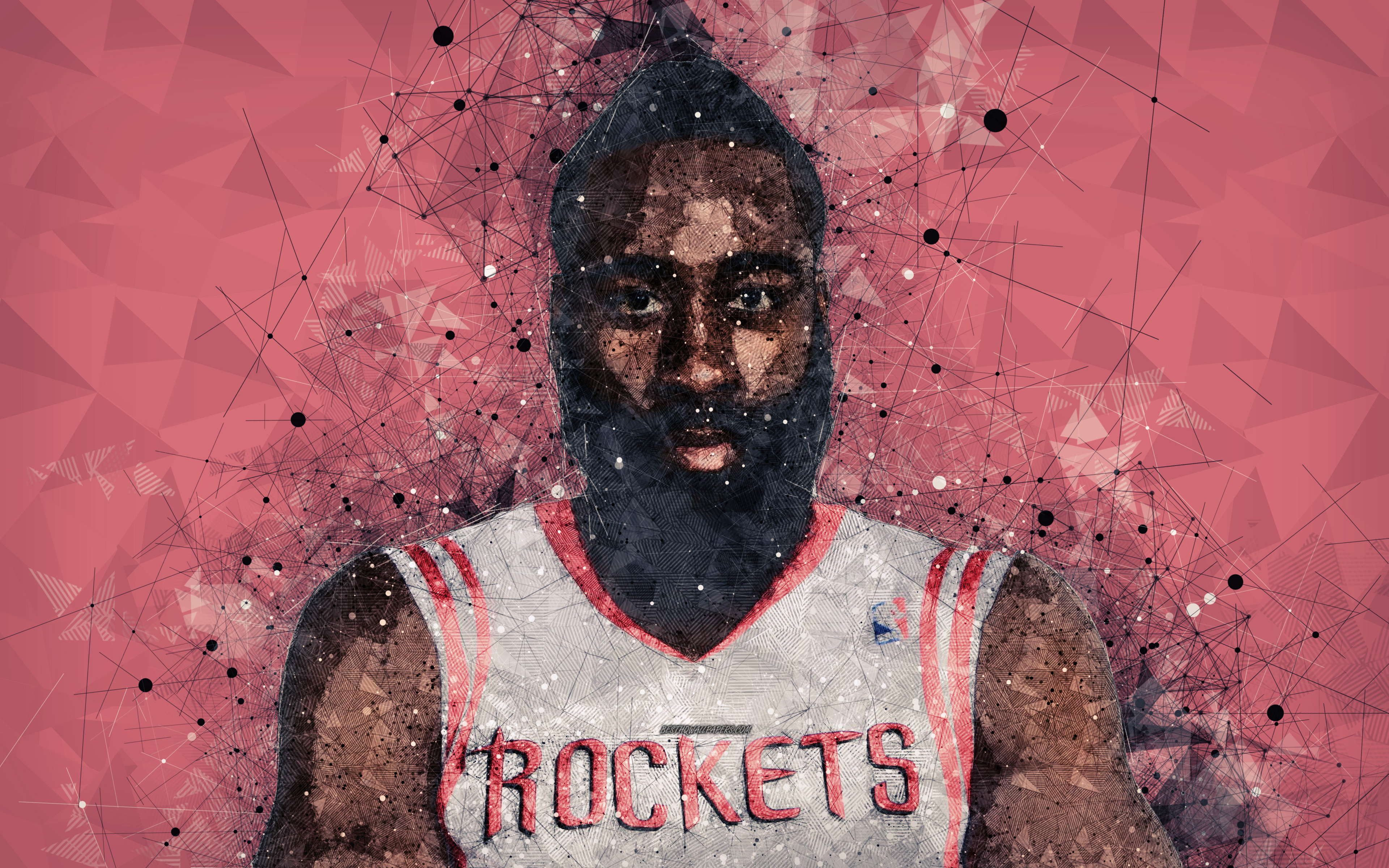 Houston rockets logo and james harden HD wallpaper download