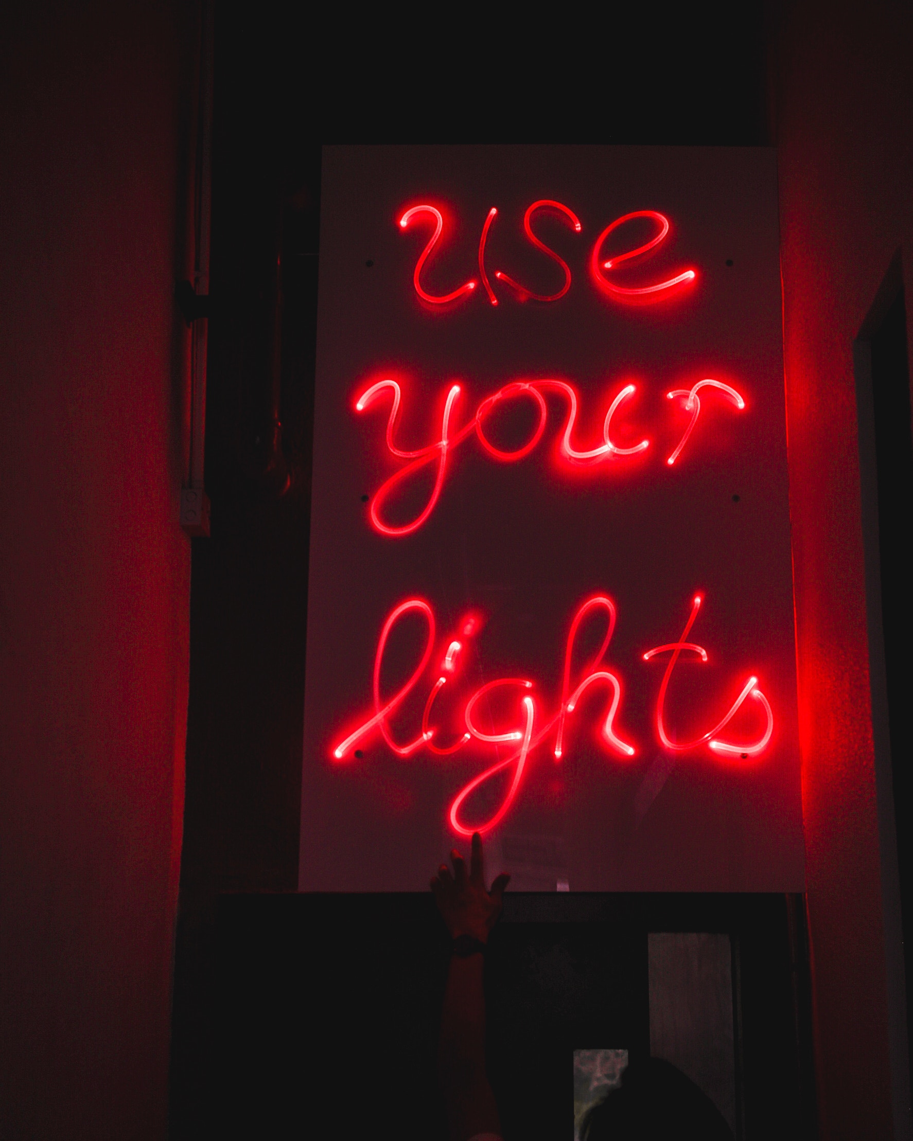 words, neon, backlight, illumination, inscription, motivation