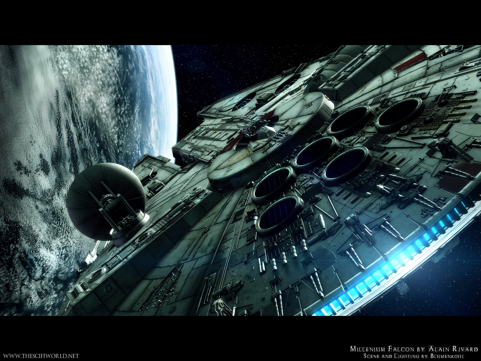 Download mobile wallpaper Millennium Falcon, Spaceship, Star Wars, Movie, Sci Fi for free.