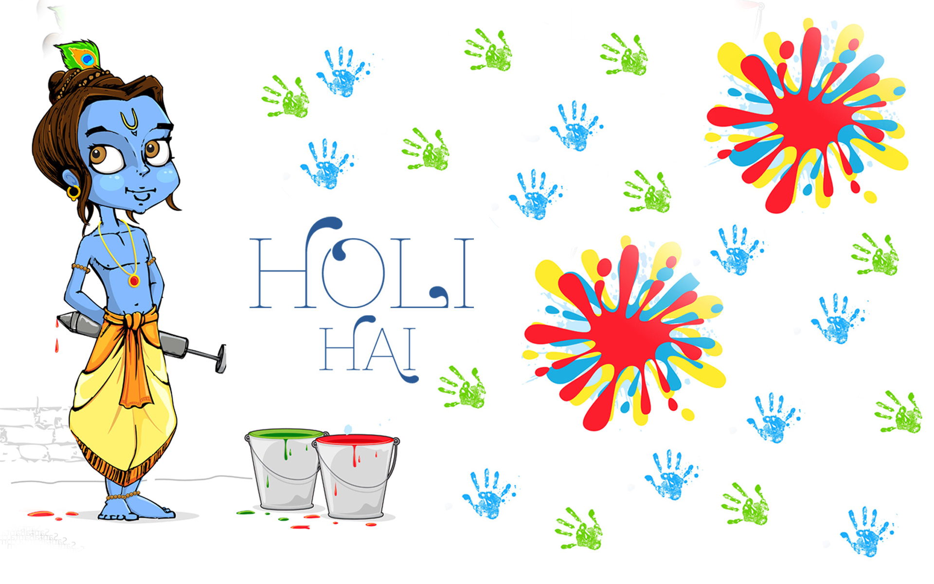 holi, holiday, colors, handprint HD wallpaper