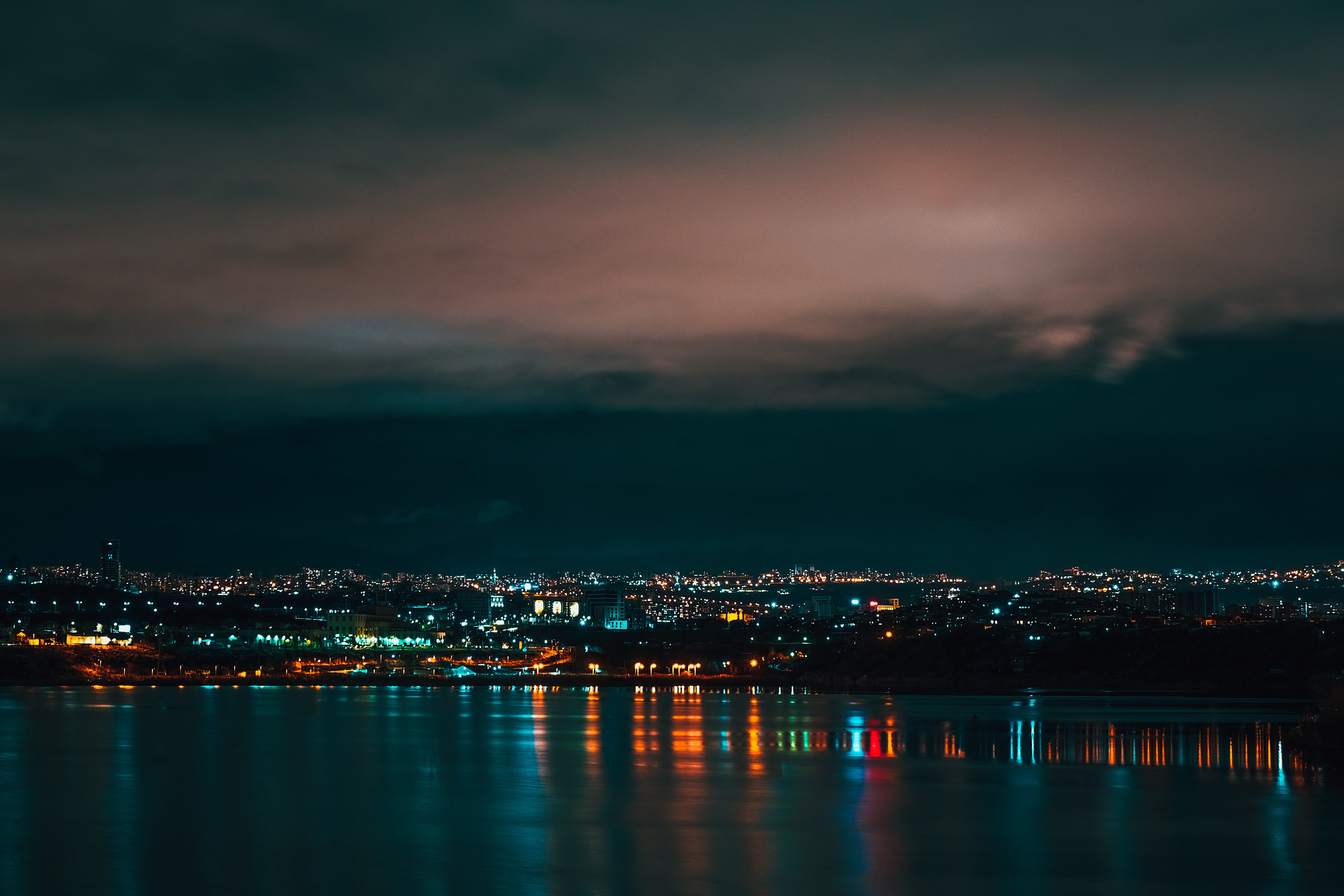 Free download wallpaper Rivers, Cities, Night, City, Glow on your PC desktop