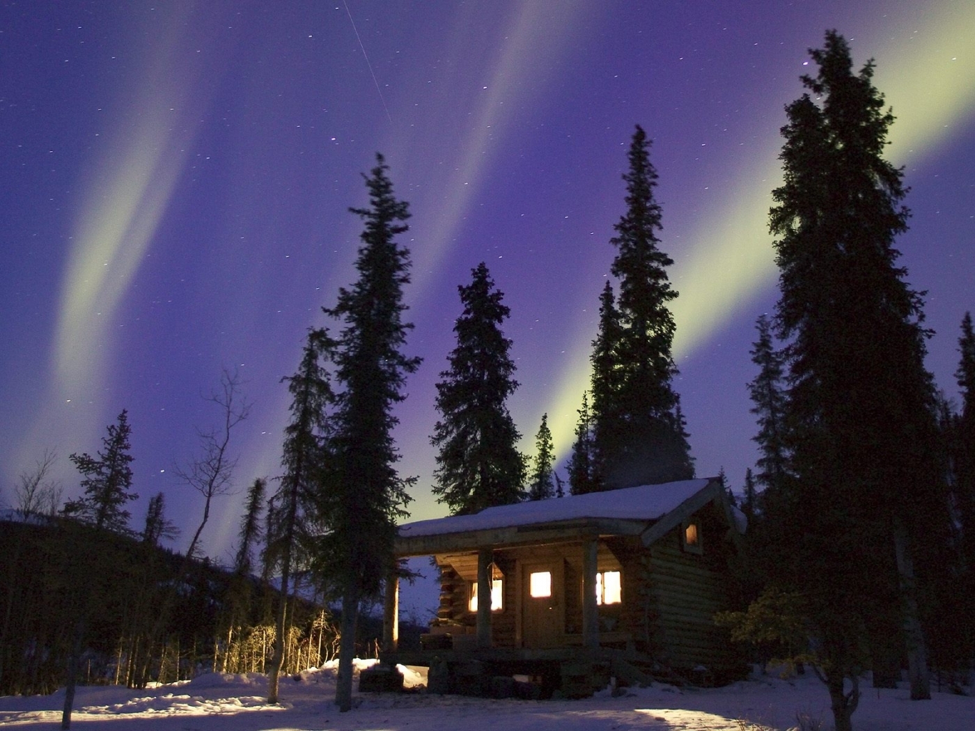 Download mobile wallpaper Winter, Landscape, Night, Nature for free.