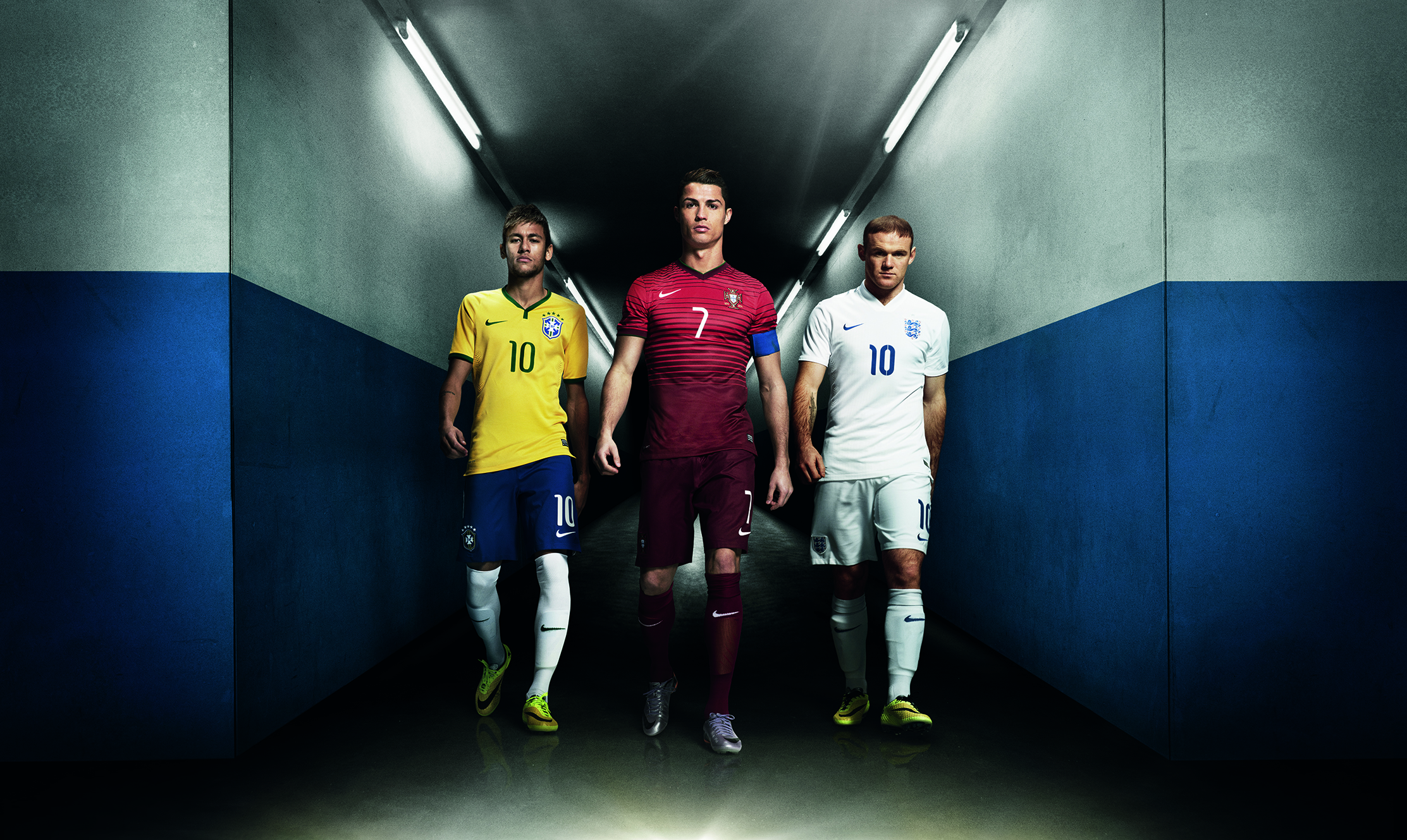 Baixar papel de parede para celular de Esportes, Futebol, Cristiano Ronaldo, Wayne Rooney, Neymar gratuito.