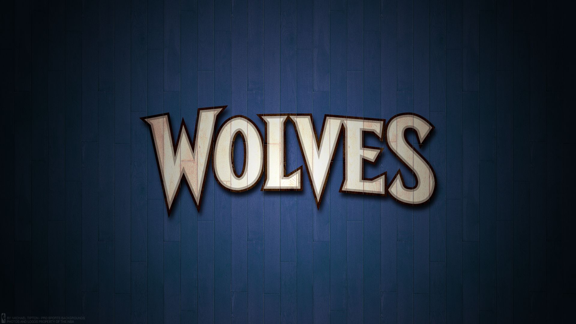 Download Minnesota Timberwolves Logo In Black Wallpaper