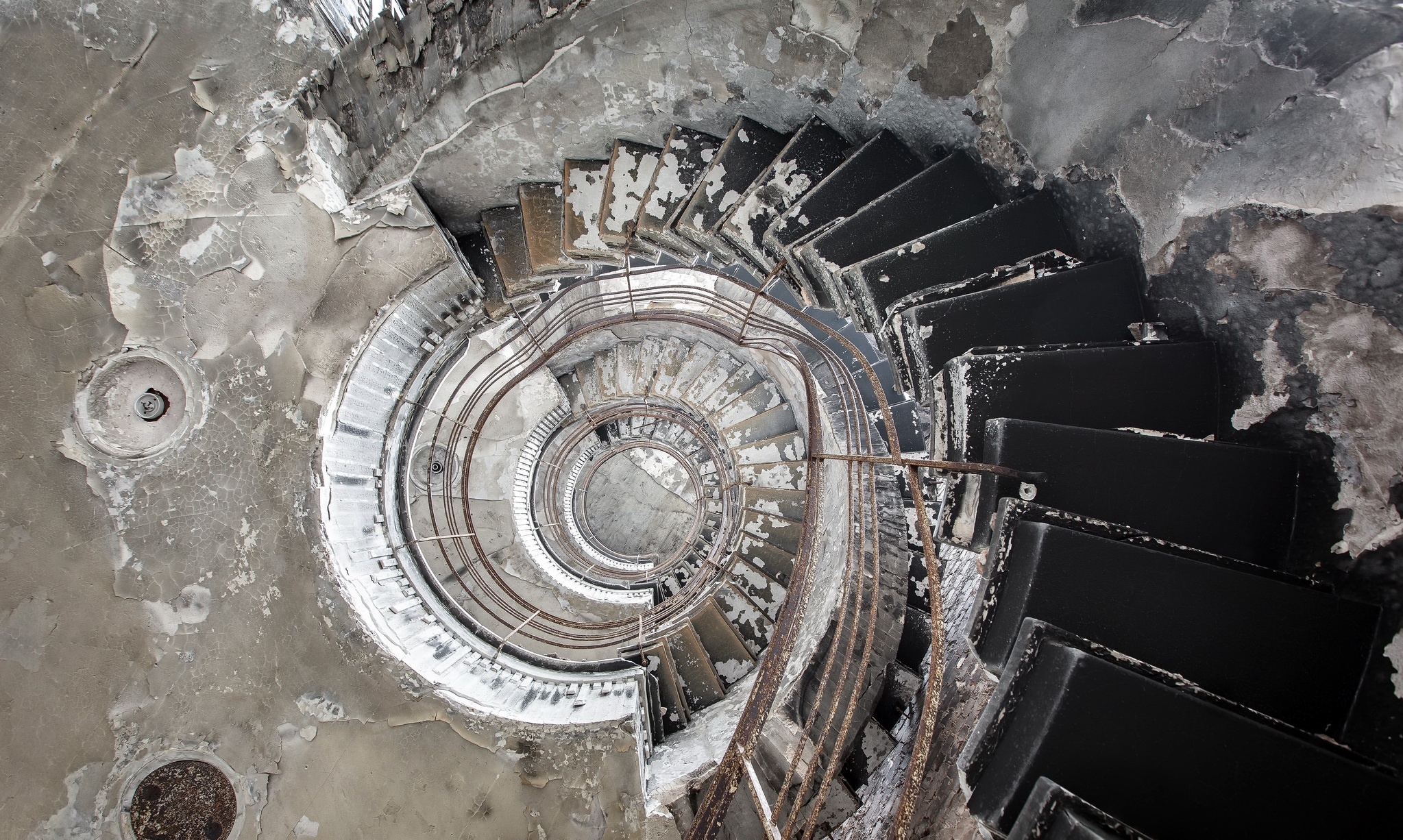 man made, stairs, spiral staircase phone background