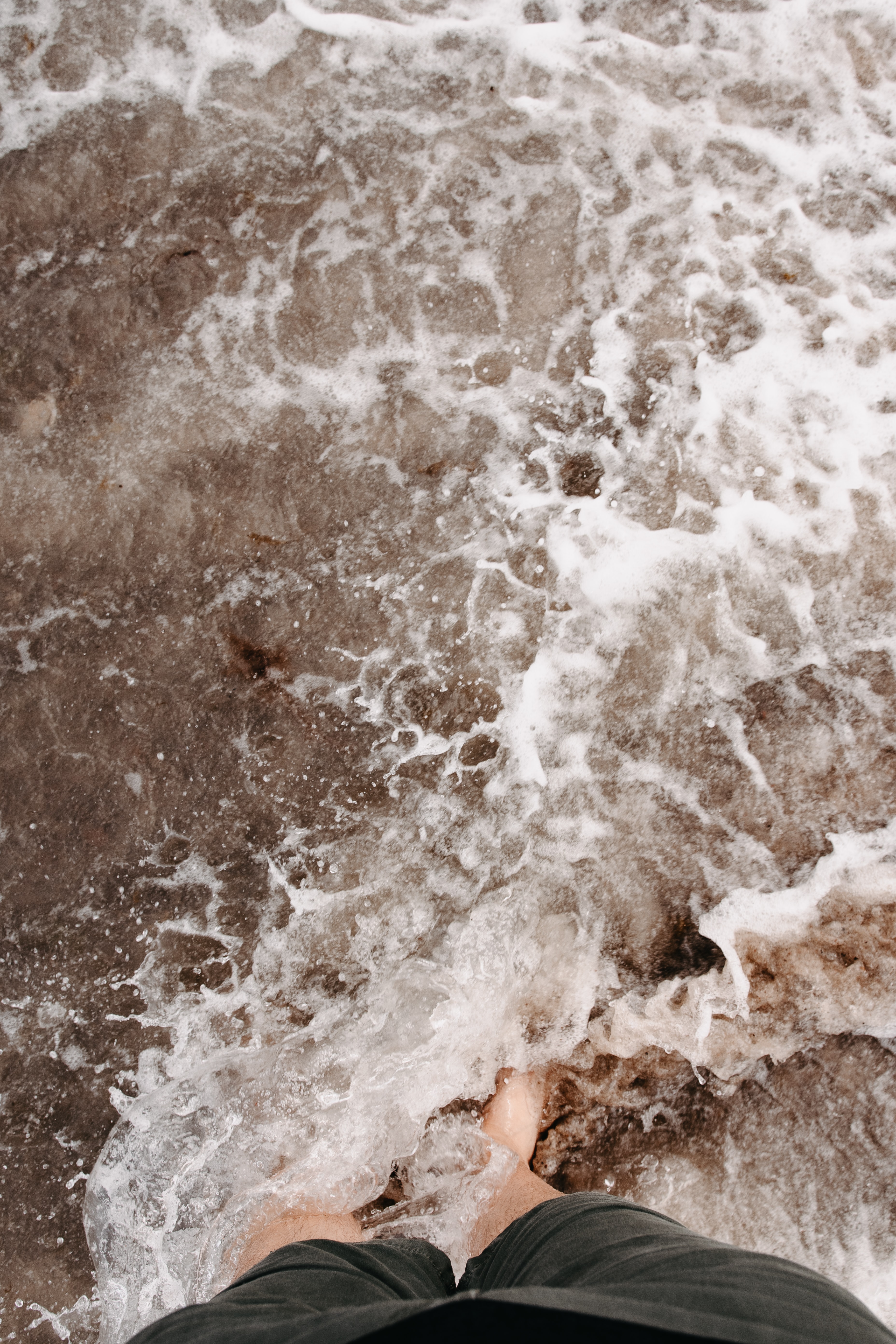 Download background sea, coast, miscellanea, miscellaneous, legs, spray, foam