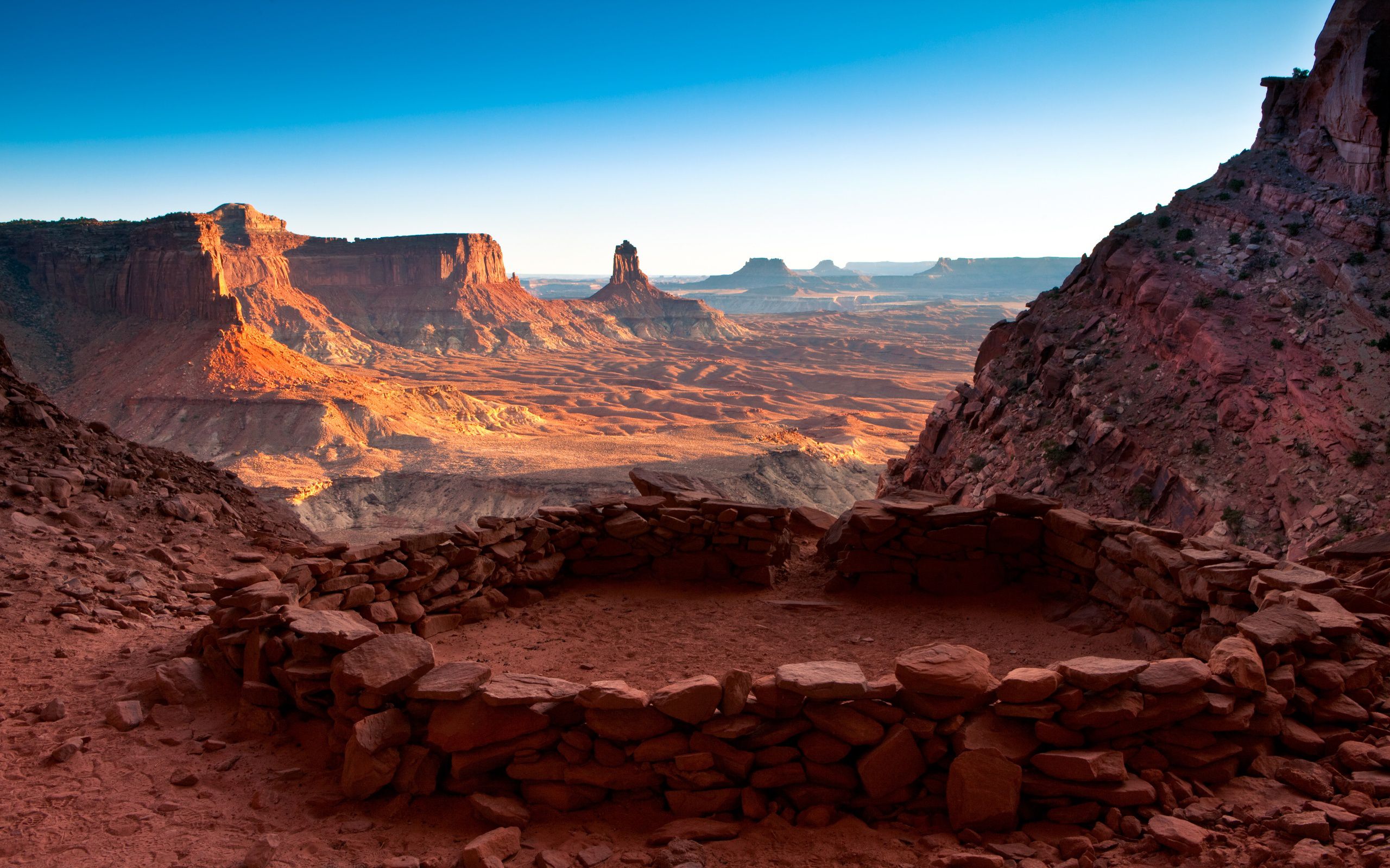 desert, usa, earth, canyon, canyonlands national park, false kiva, national park, stone, utah
