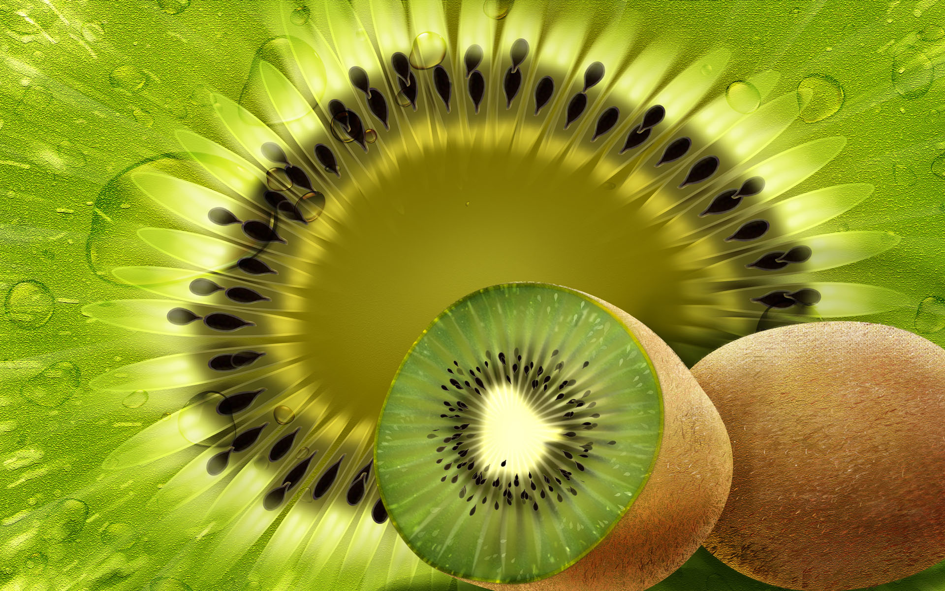 kiwi, food, fruits QHD