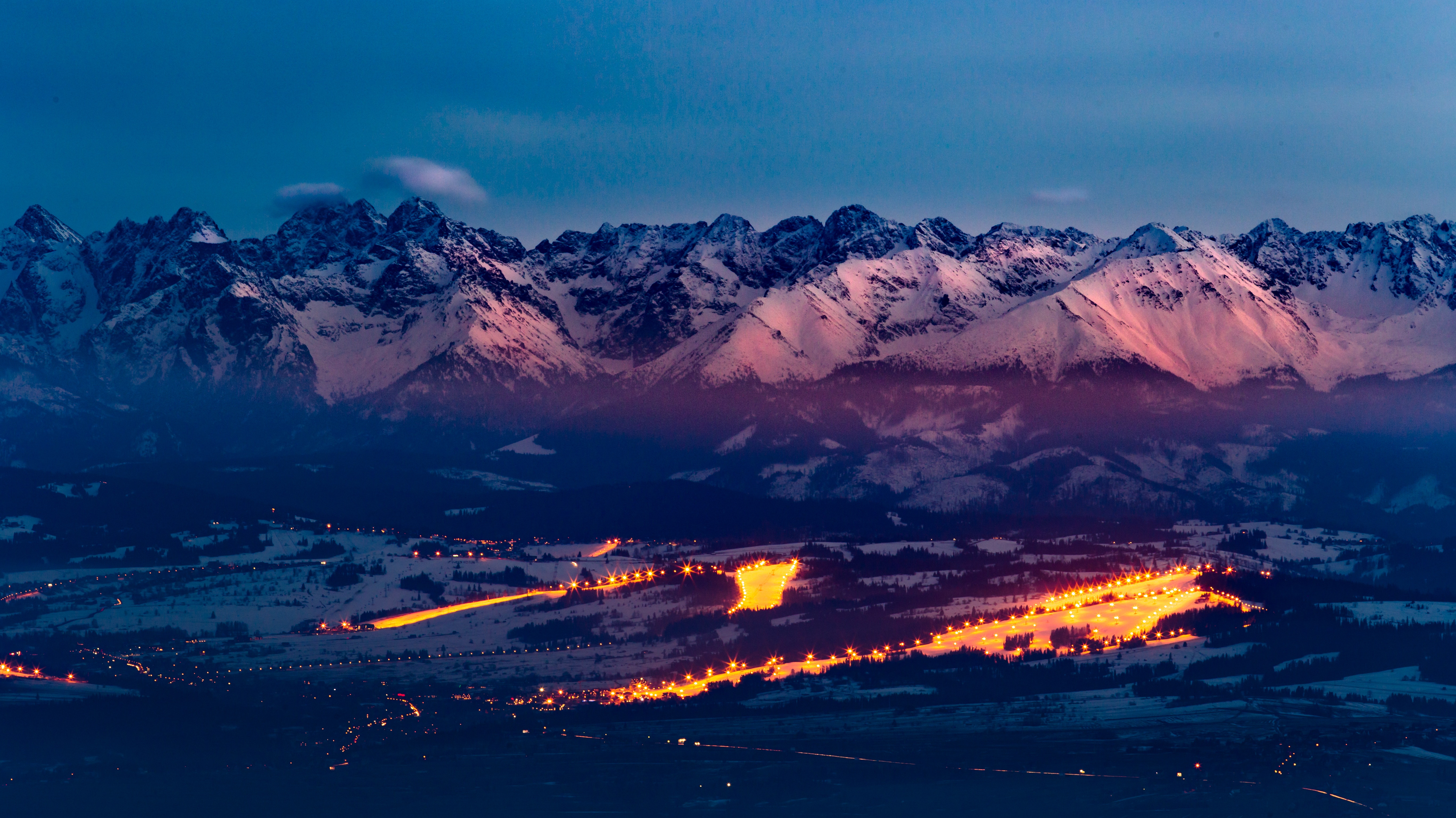 Laden Sie das Sunset, Polen, Scheinen, Licht, Karpaten, Tatra, Natur, Mountains-Bild kostenlos auf Ihren PC-Desktop herunter