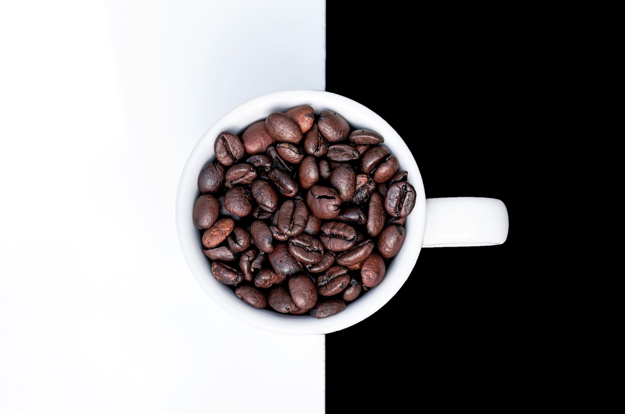 無料モバイル壁紙カップ, コーヒー豆, 食べ物, コーヒーをダウンロードします。