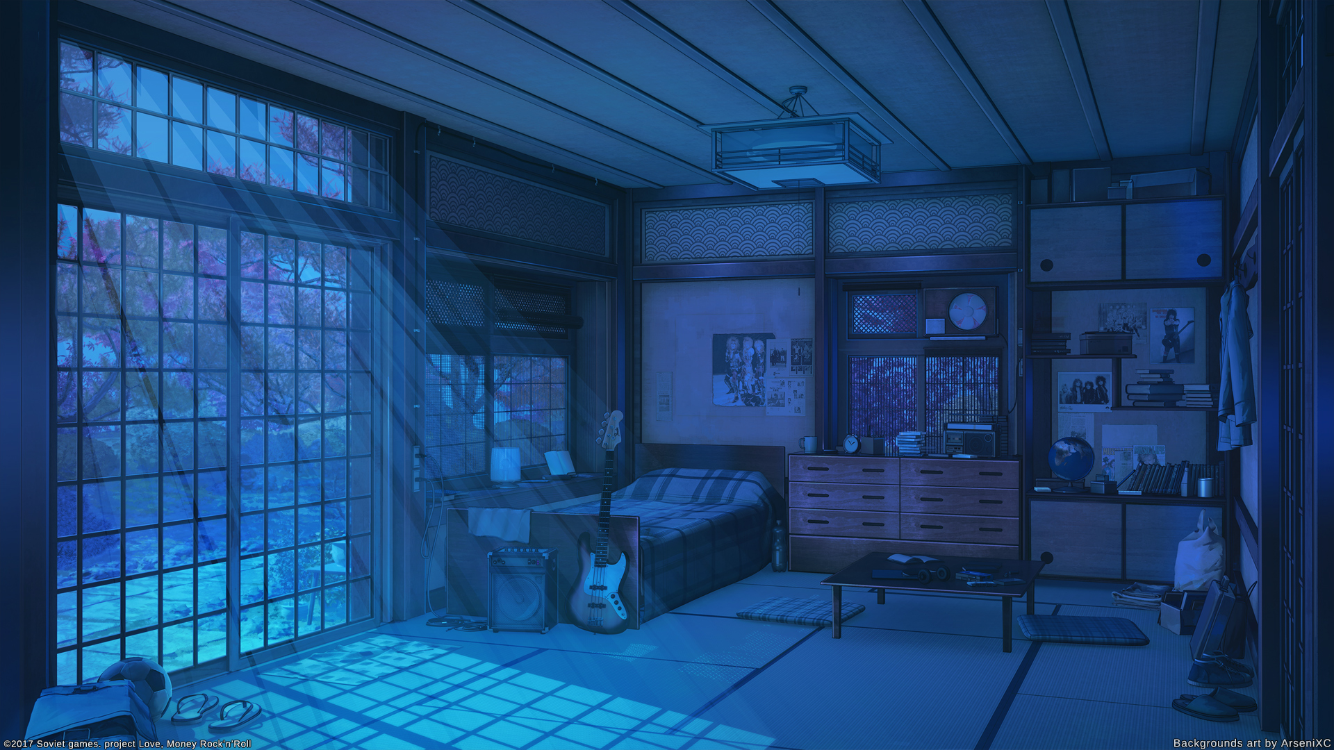 1920x1080 Background bedroom, anime, original