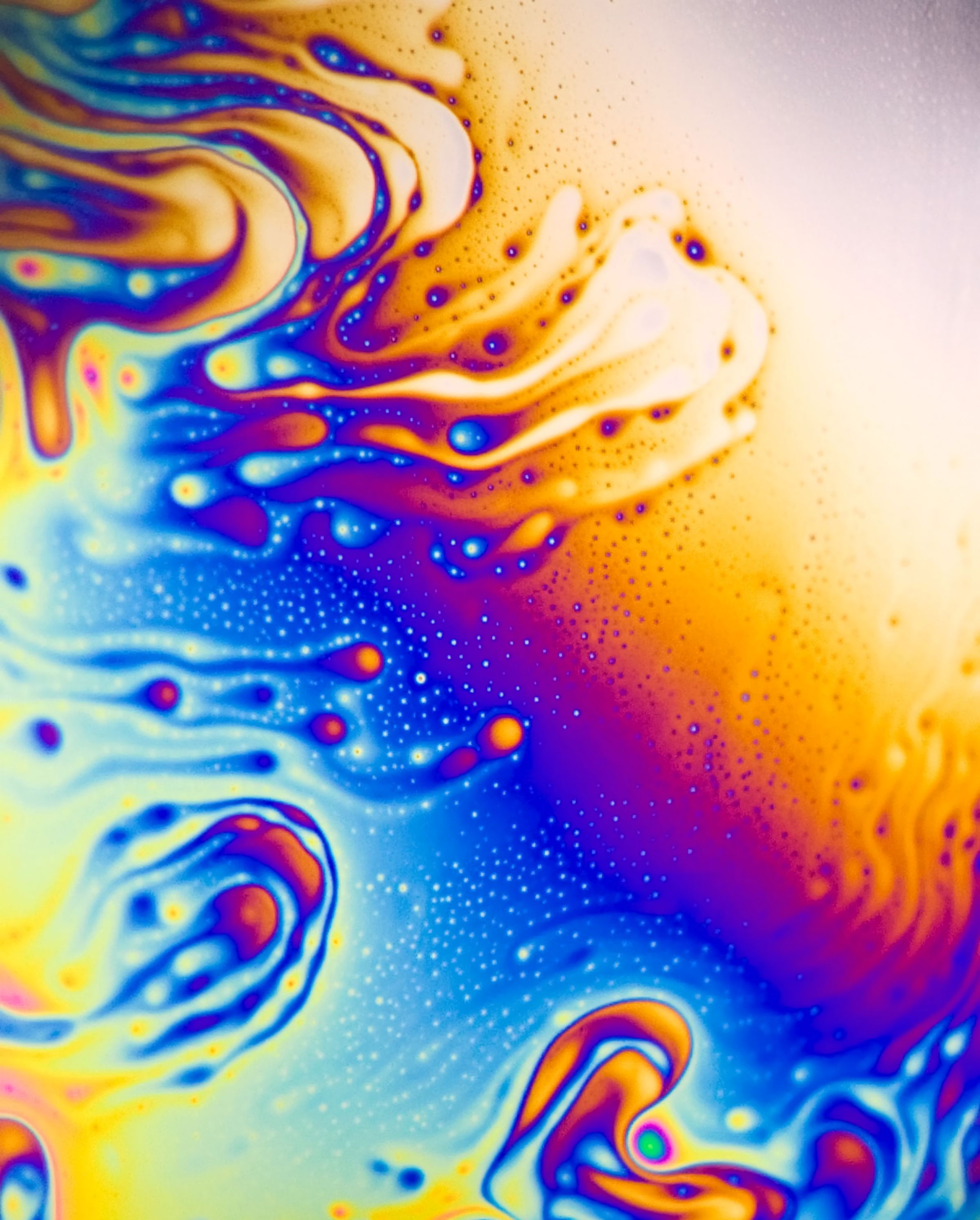 spots, patterns, macro, lines, liquid, surface, stains Desktop Wallpaper
