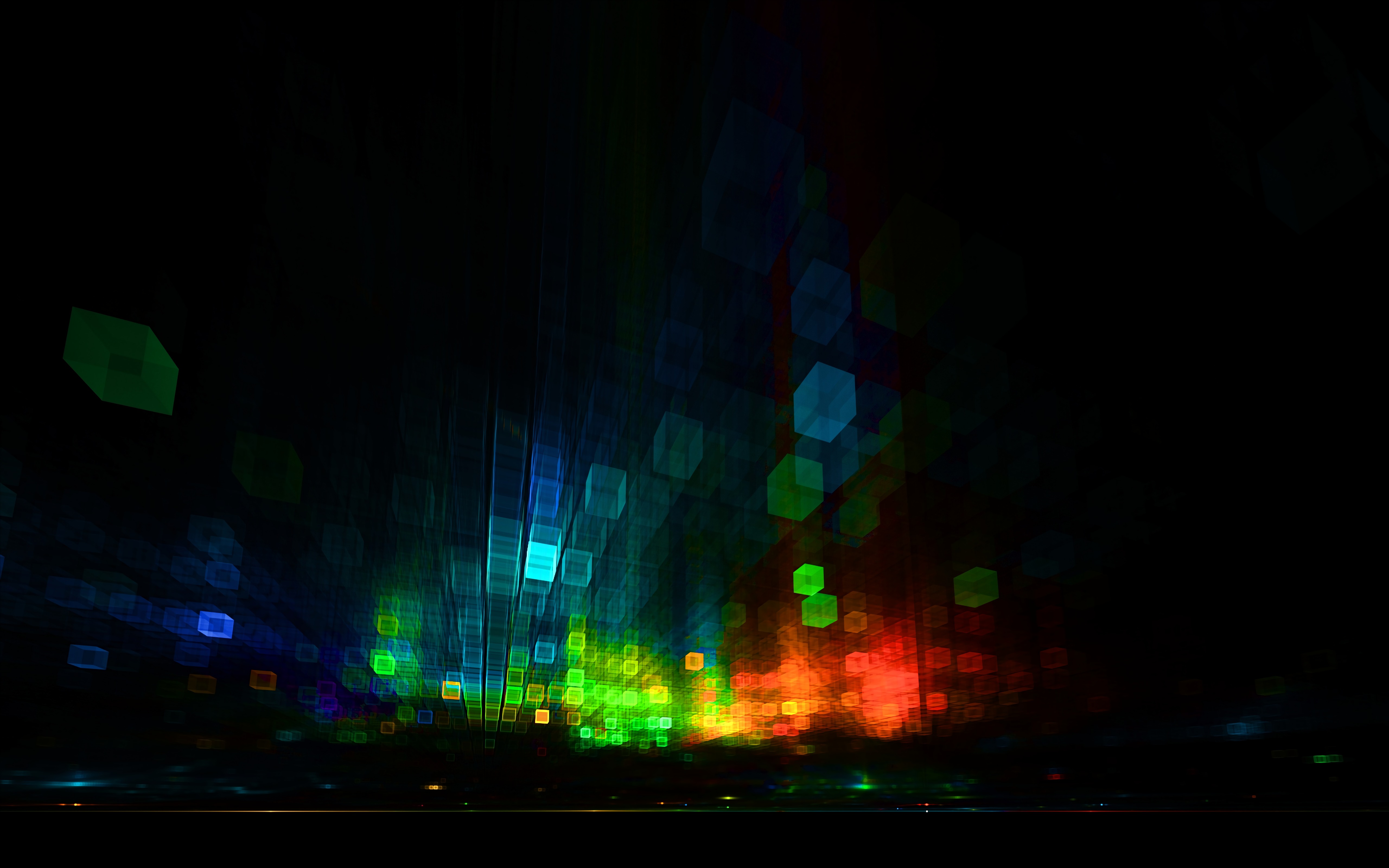 multicolored, dark, glare, motley, blur, smooth, cuba HD for desktop 1080p