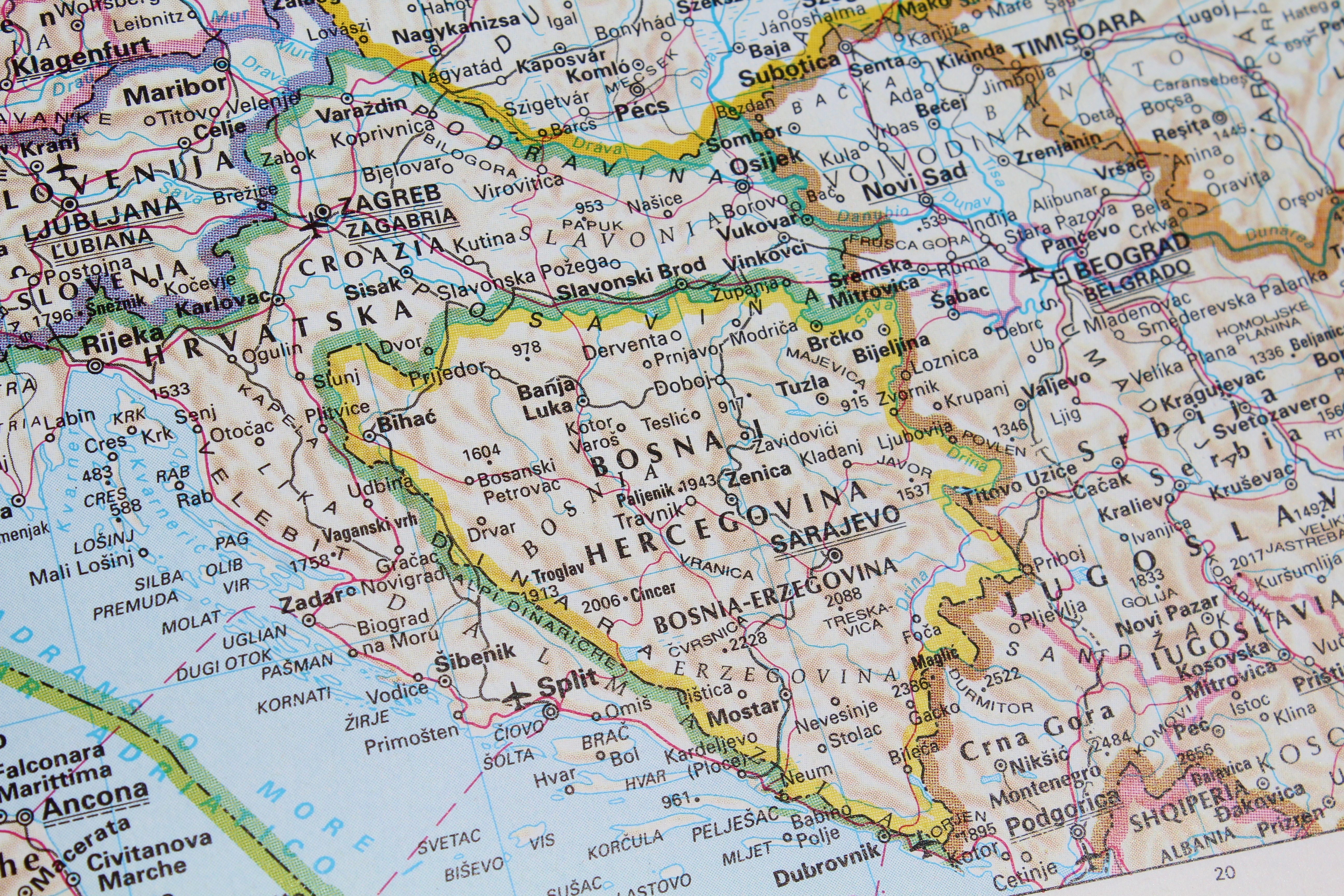 miscellaneous, miscellanea, journey, map, bosnia and herzegovina